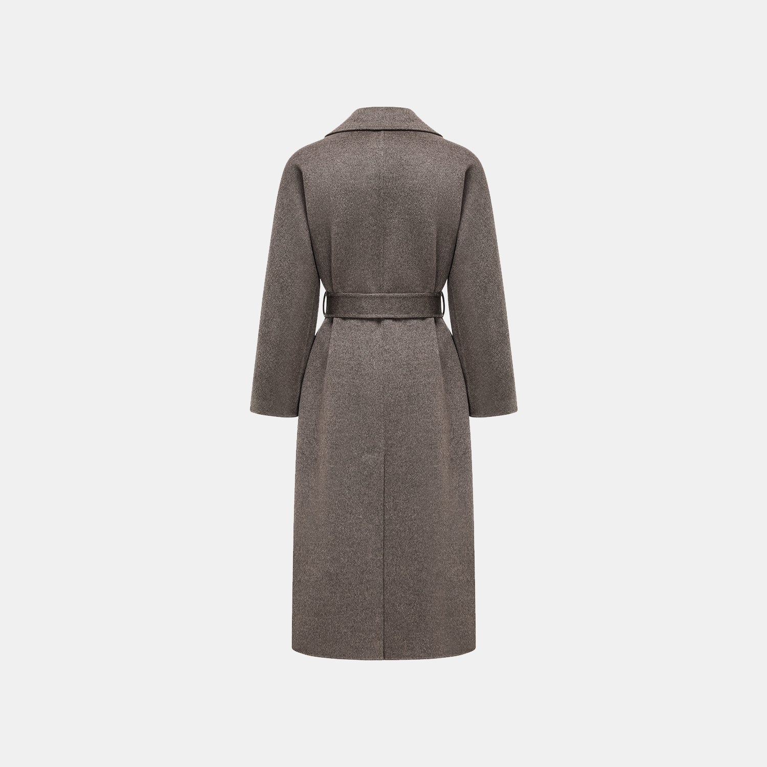 “Winter Diary” 100%Cashmere 雙面長絨工藝雙排扣長大衣—灰