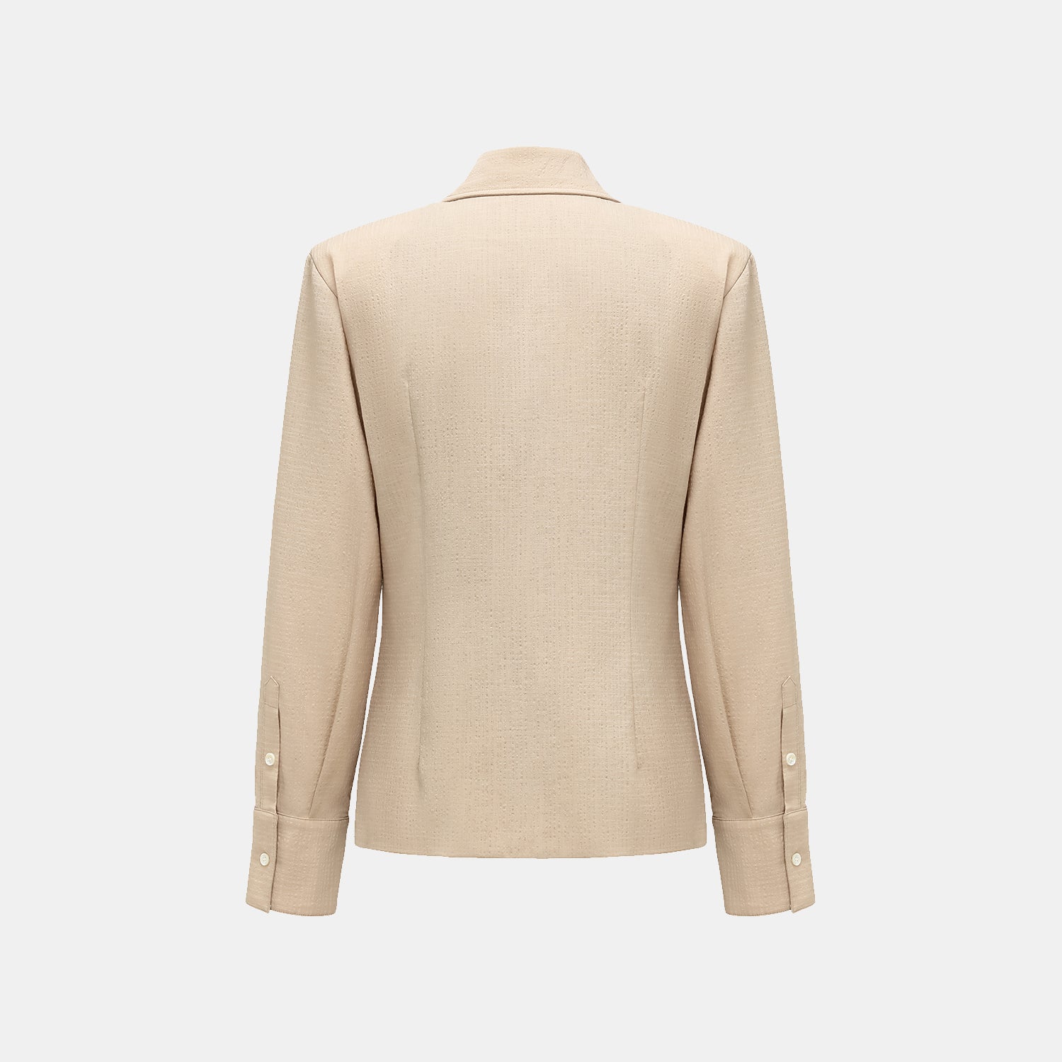 “Easy go Chic” 華夫格墊肩襯衫/短褲套裝—駝