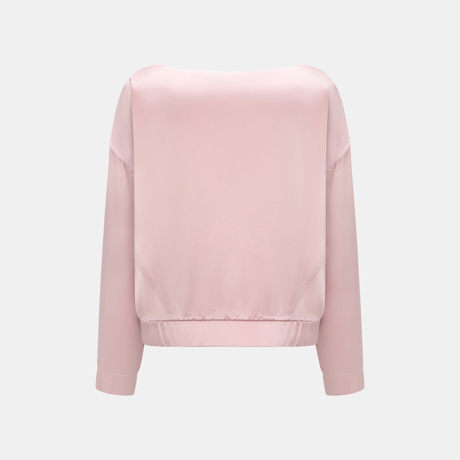 “Easy Go Chic.” 緞面醋酸休閒套裝—粉