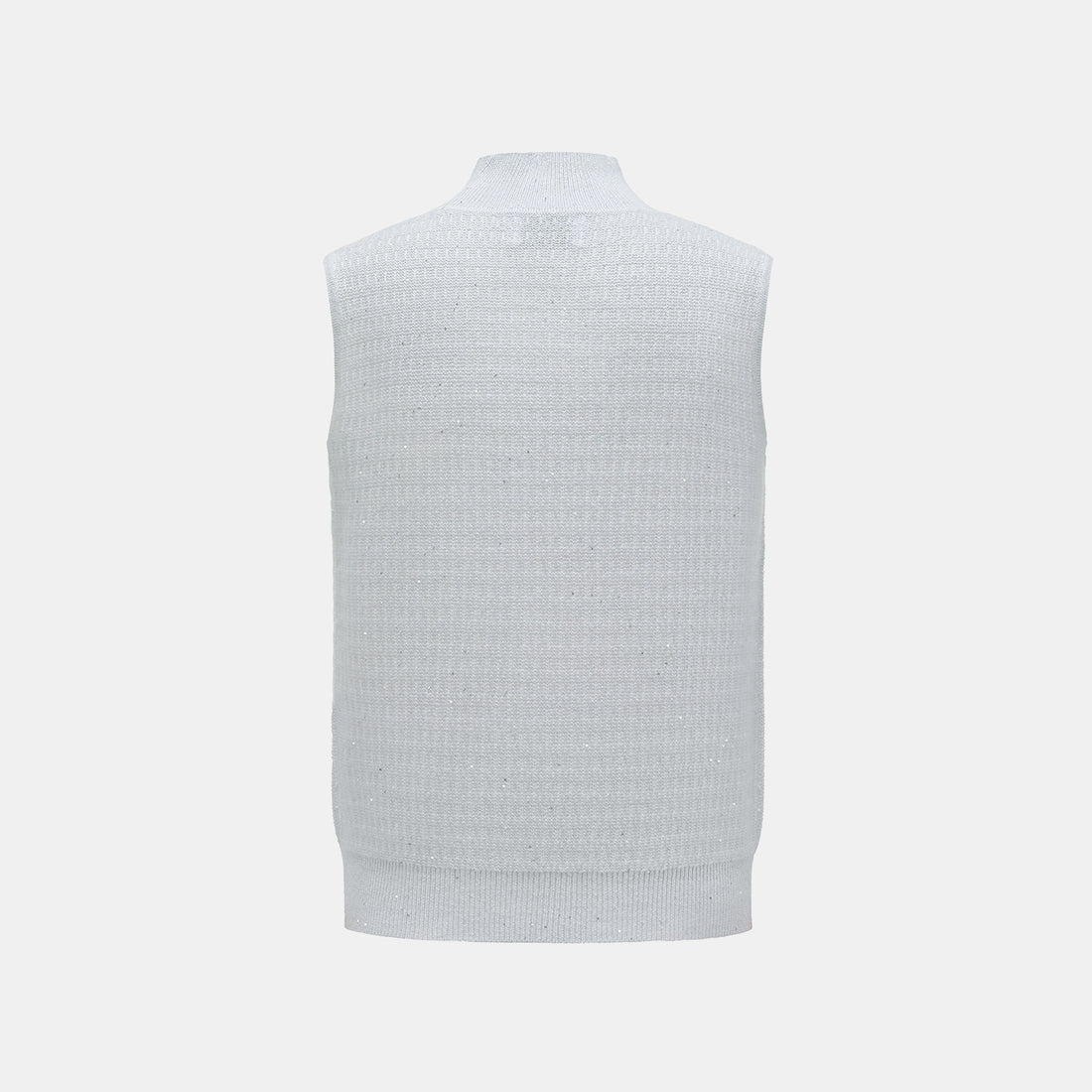 “Autumn Diary” 100% Cashmere極細絨柔星點高領針織背心—Nebula Veil霧影星河