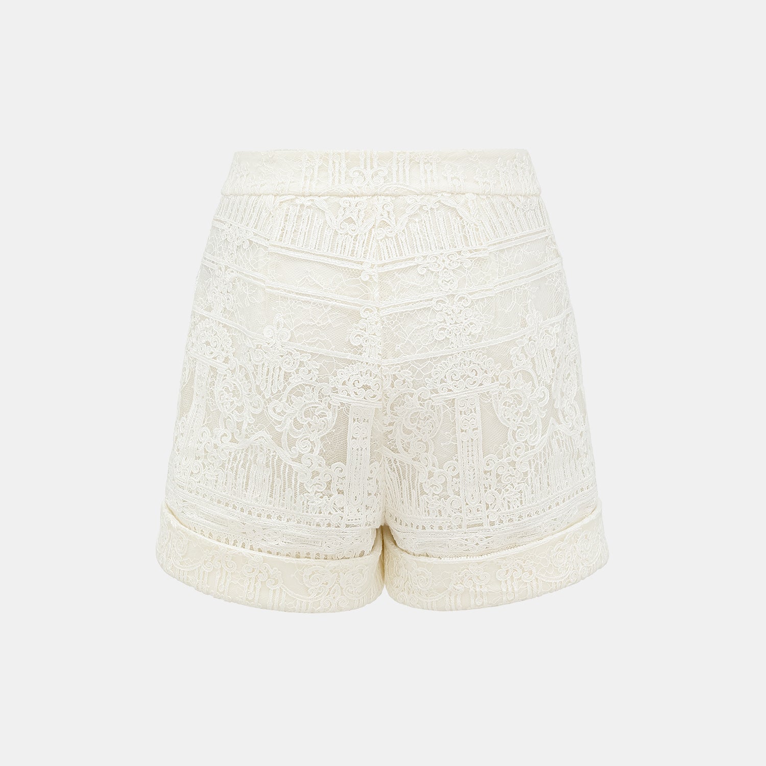 “Weekend At Monaco."鏤空刻花工藝蕾絲短褲—NookLume 隅光