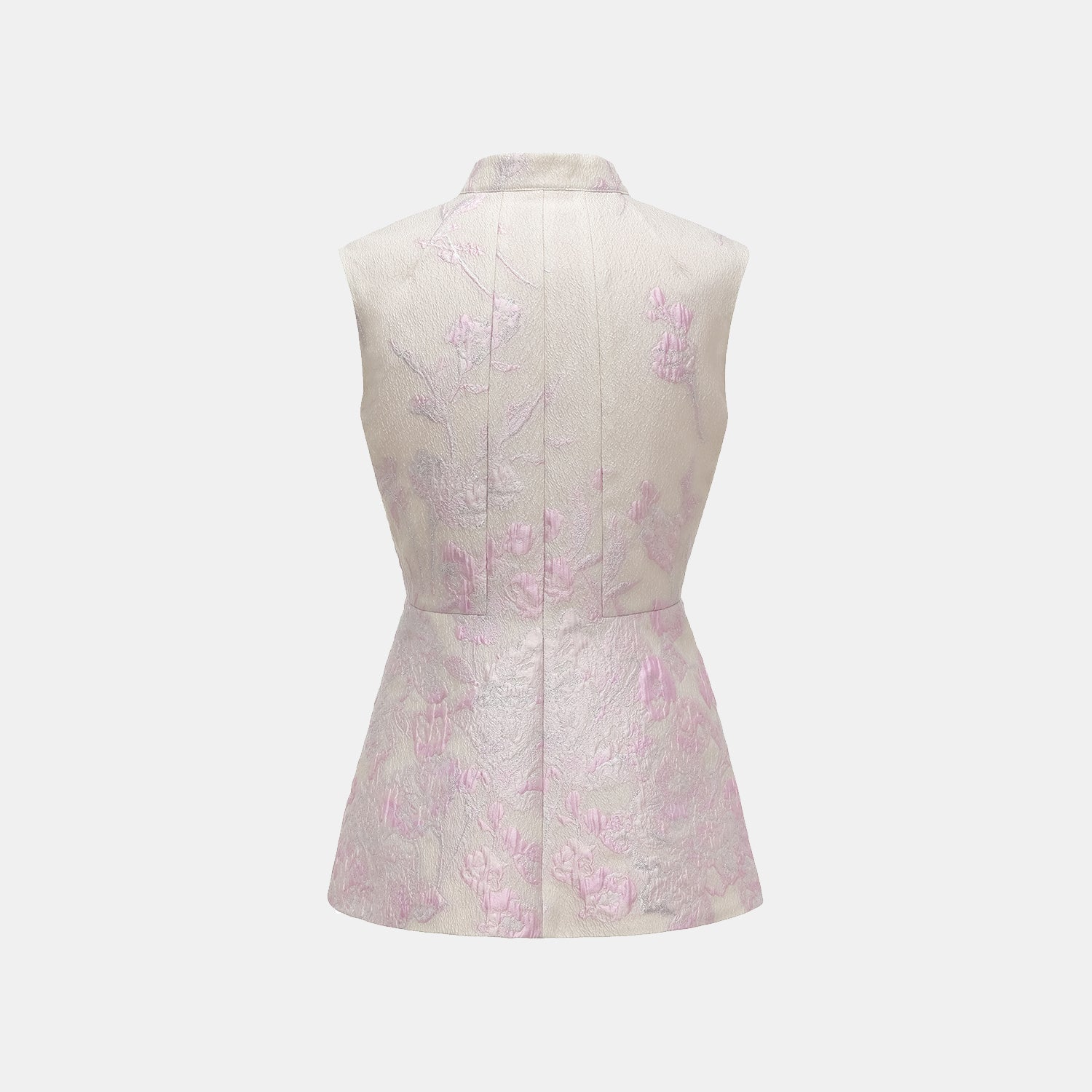 “春意” 提花立體剪裁設計輕國風馬甲上衣—浮光露櫻