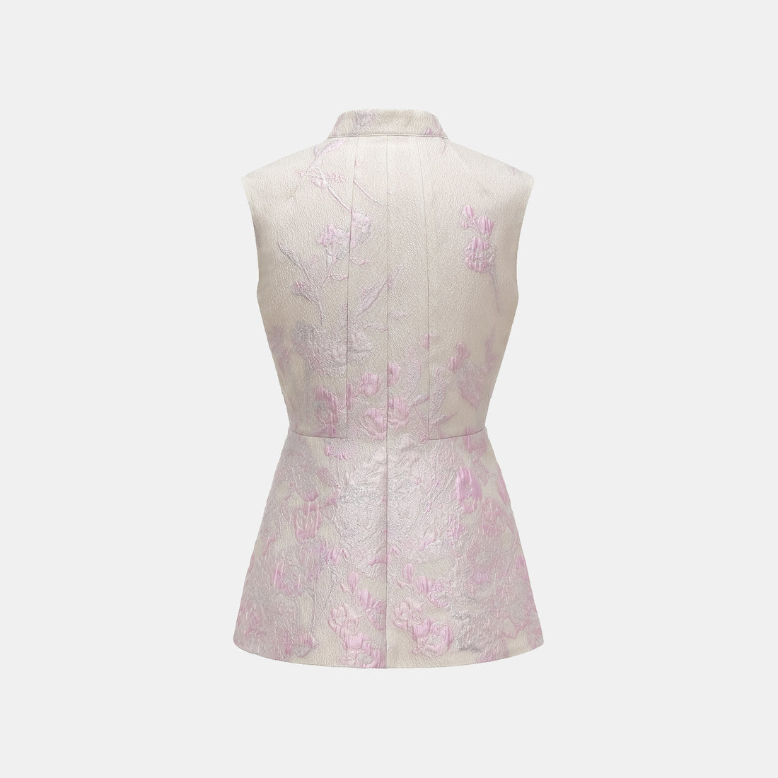 “春意” 提花立體剪裁設計輕國風馬甲上衣—浮光露櫻