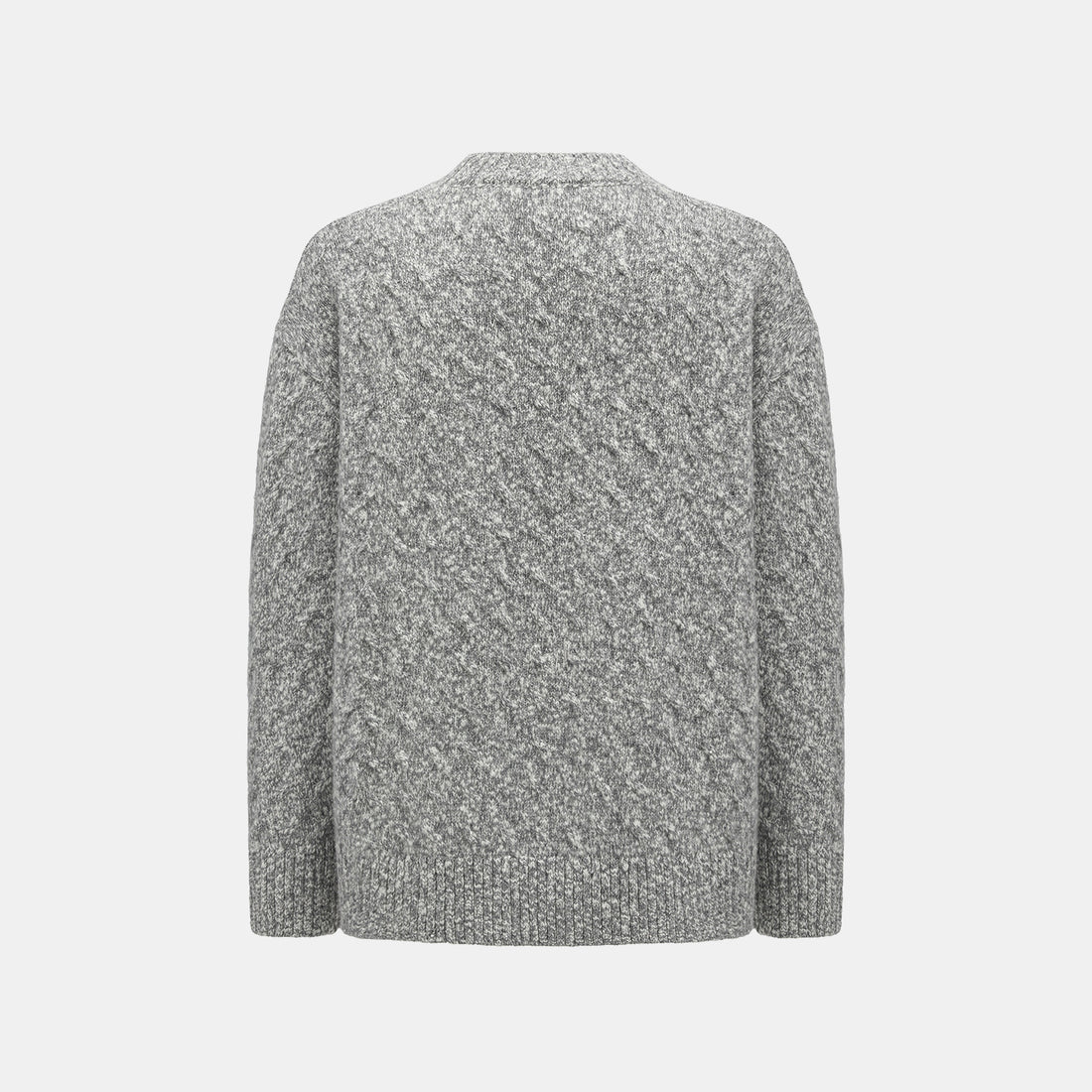 “Winter Diary” 100% Cashmere極細絨柔幾何浮織星點針織上衣—Ash Cloud 灰霧雲嶺