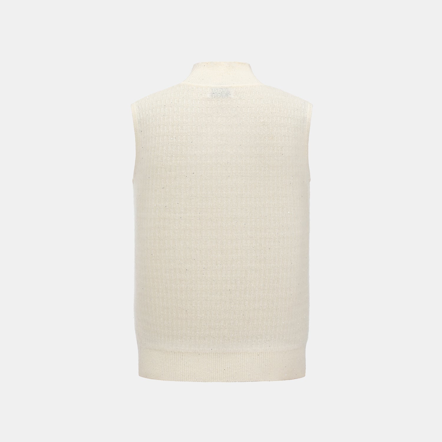 “Autumn Diary” 100% Cashmere極細絨柔星點高領針織背心—Velour Moonlight絲絨月光