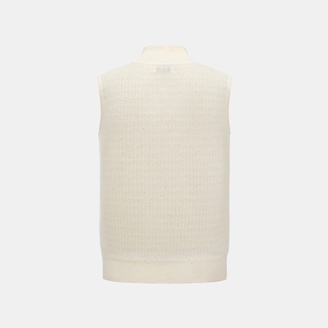 “Autumn Diary” 100% Cashmere極細絨柔星點高領針織背心—Velour Moonlight絲絨月光