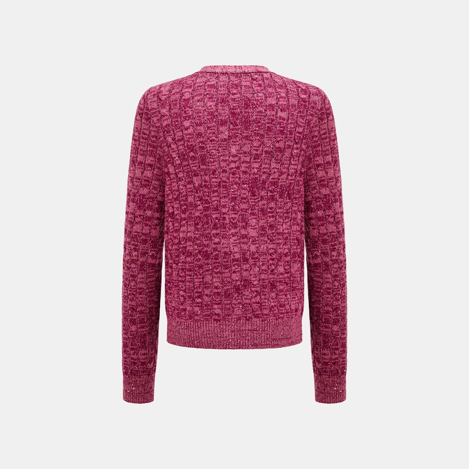 “Winter diary.” 100% Cashmere 亮片麻花編織針織開衫—Luck