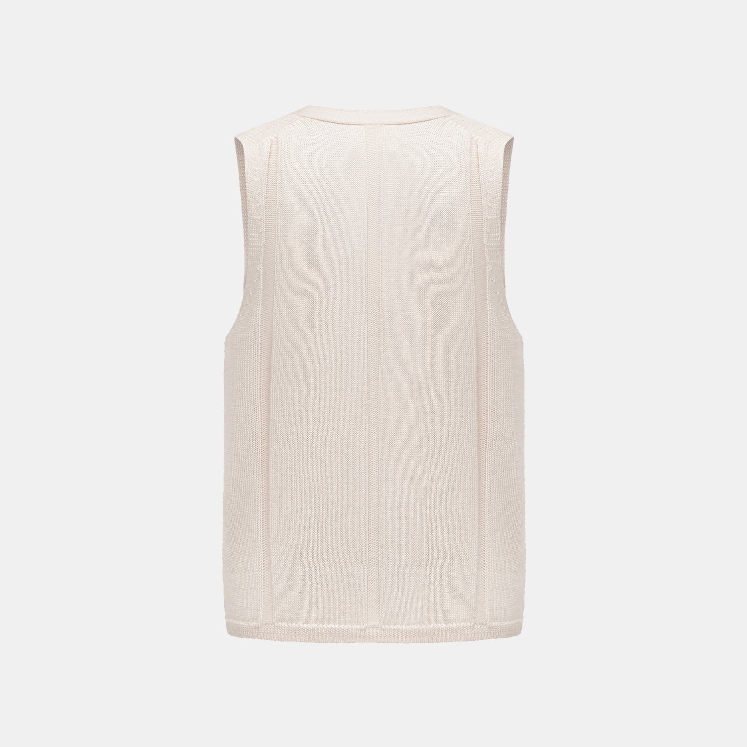 “Autumn Diary” 100%Cashmere V領背心—Rose Water