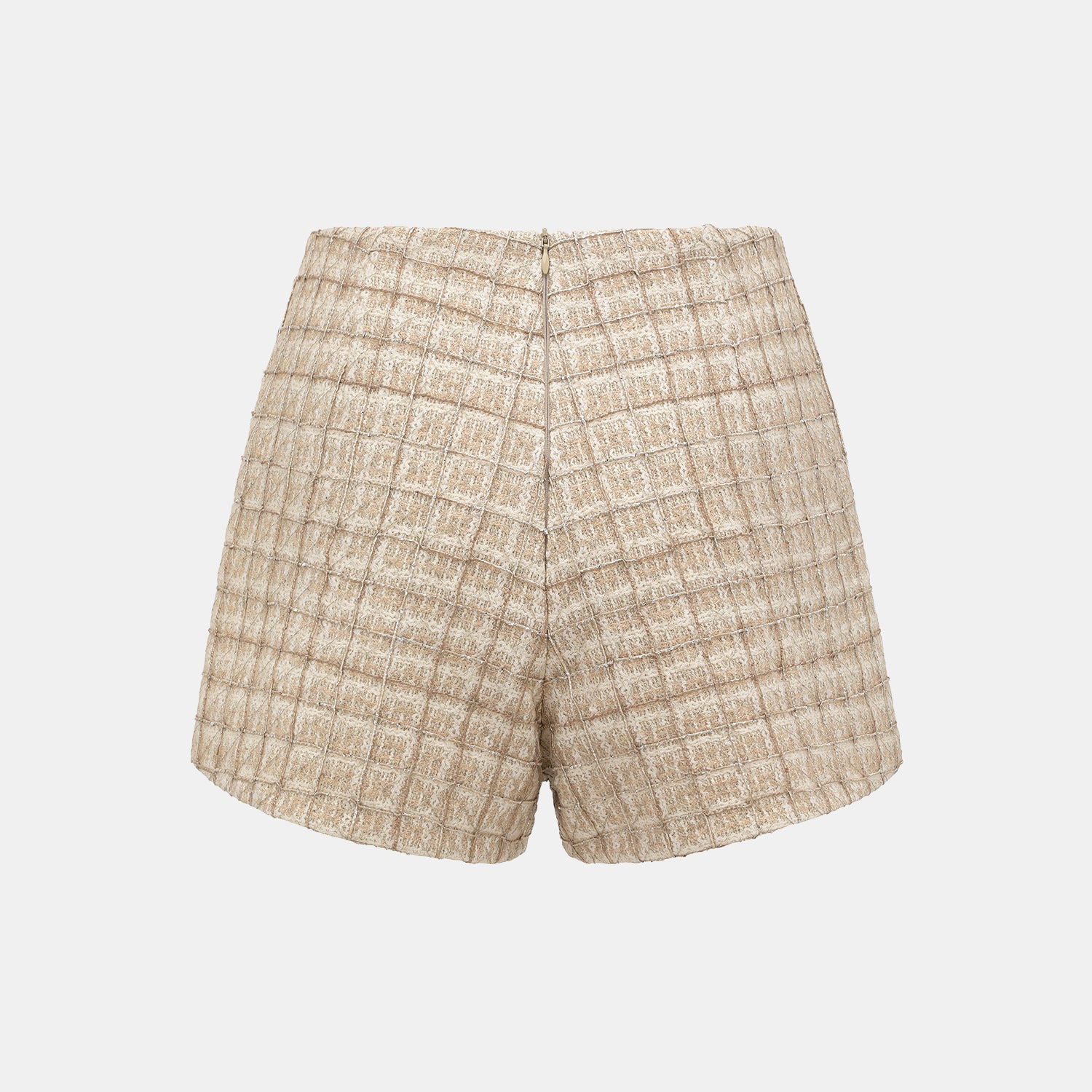 "Chelsea Citywalk.”法國輕紗縷金工藝花呢短褲—Maison Royale映金浮影