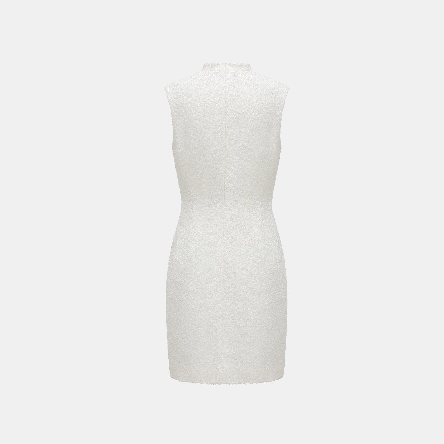 義大利特殊工藝花呢立體剪裁合身旗袍洋裝