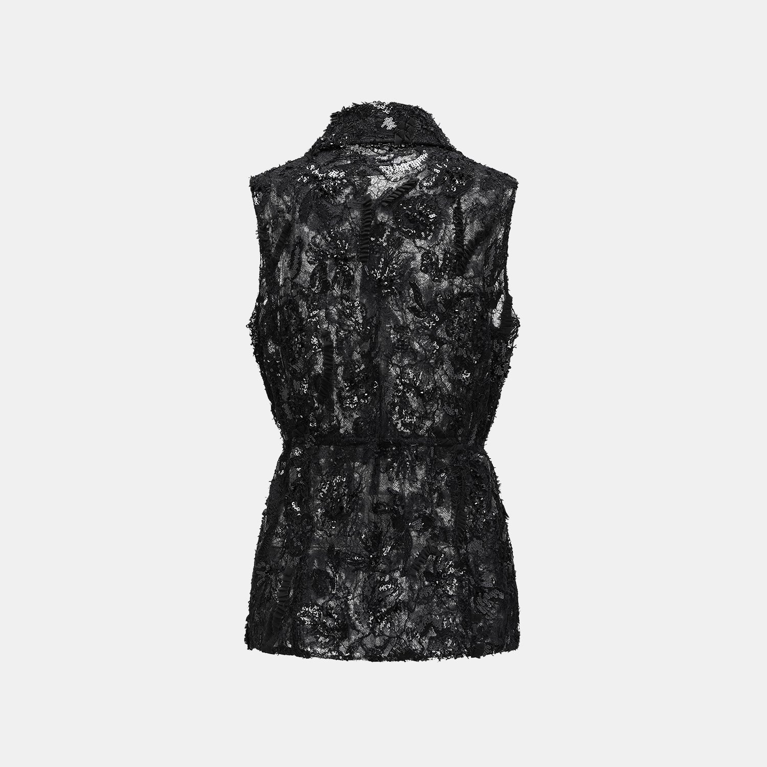 "Weekend at Monaco."奢華畫藝珠繡蕾絲狩獵背心-Nuit Parfumée 暗香