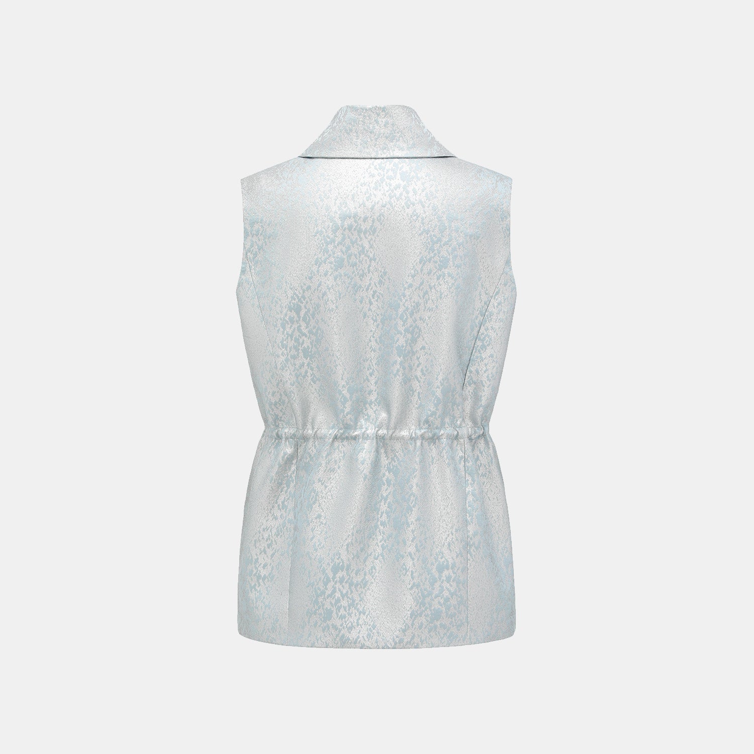 "春意"西班牙提花工藝狩獵收腰馬甲背心— 影藍浮光