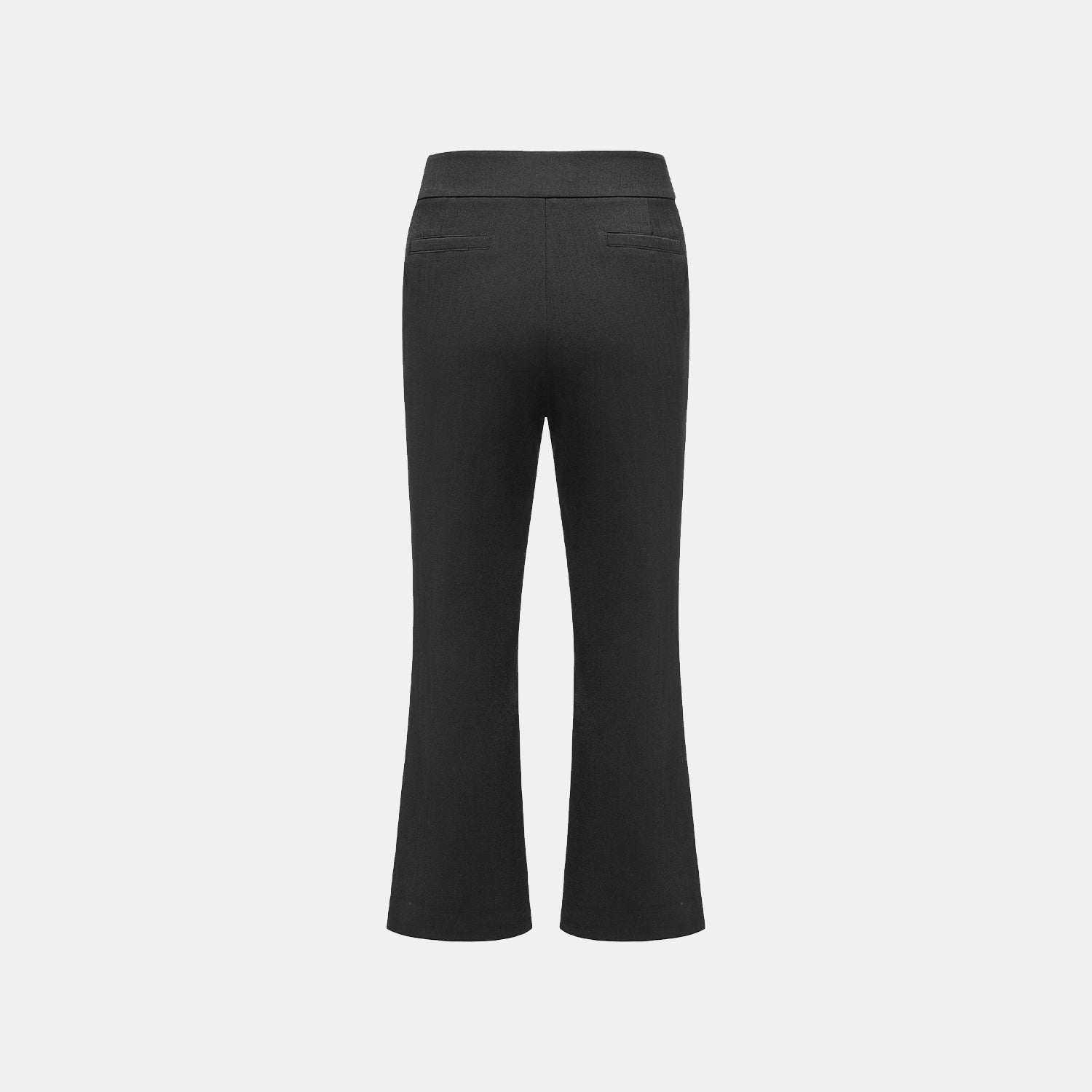 “Autumn Diary ” 韓國超彈力垂墜肌理面料腰封九分褲—黑色