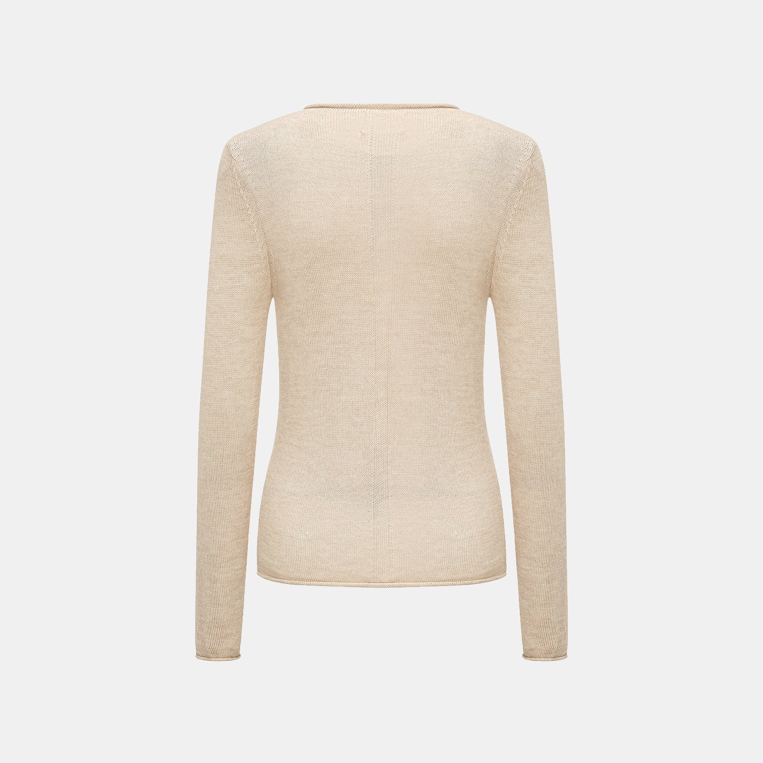 “Winter Diary” Silk Cashmere 基礎款上衣—米