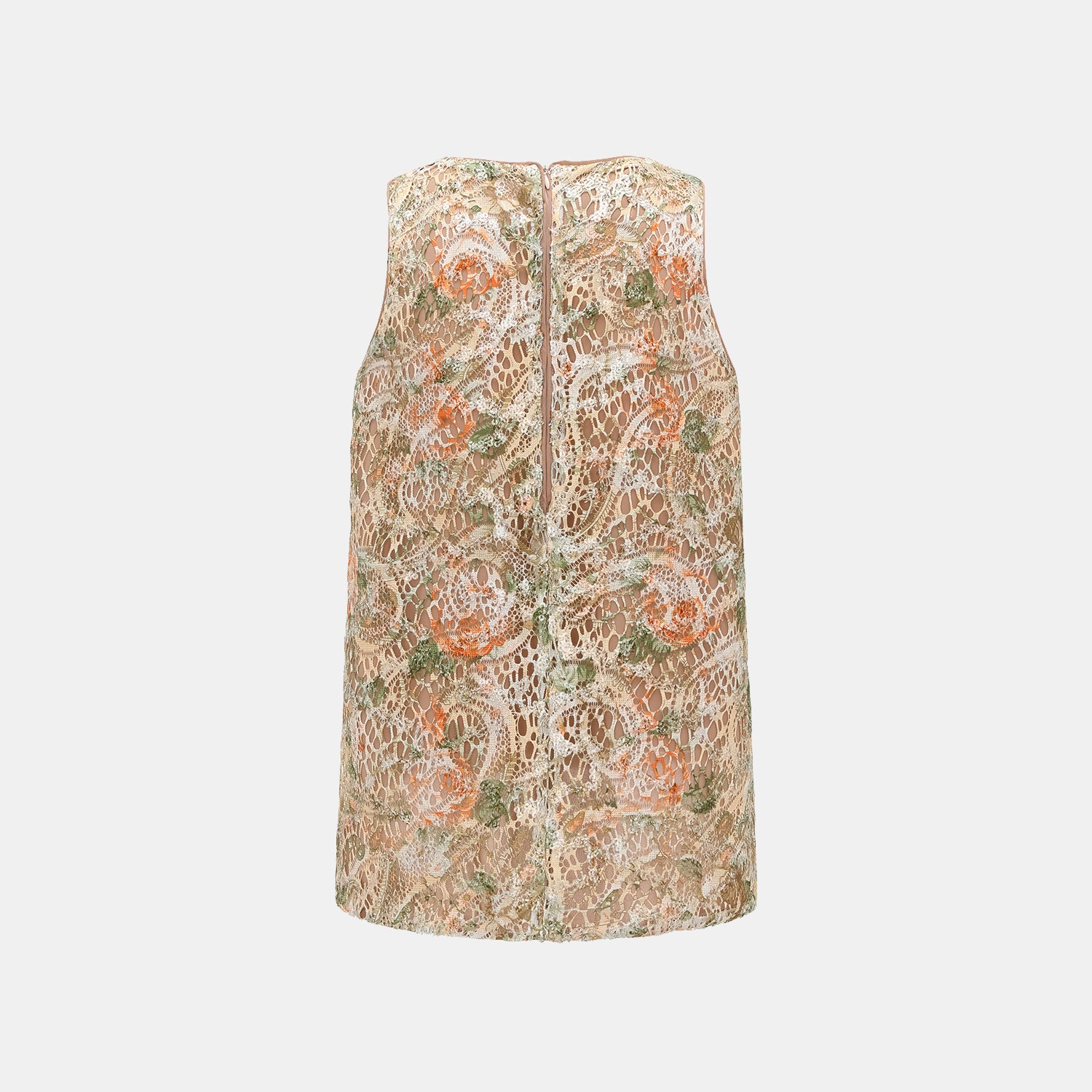 "Imperial Garden Teatime" 義大利奢華畫繡蕾絲背心—茶野絮語