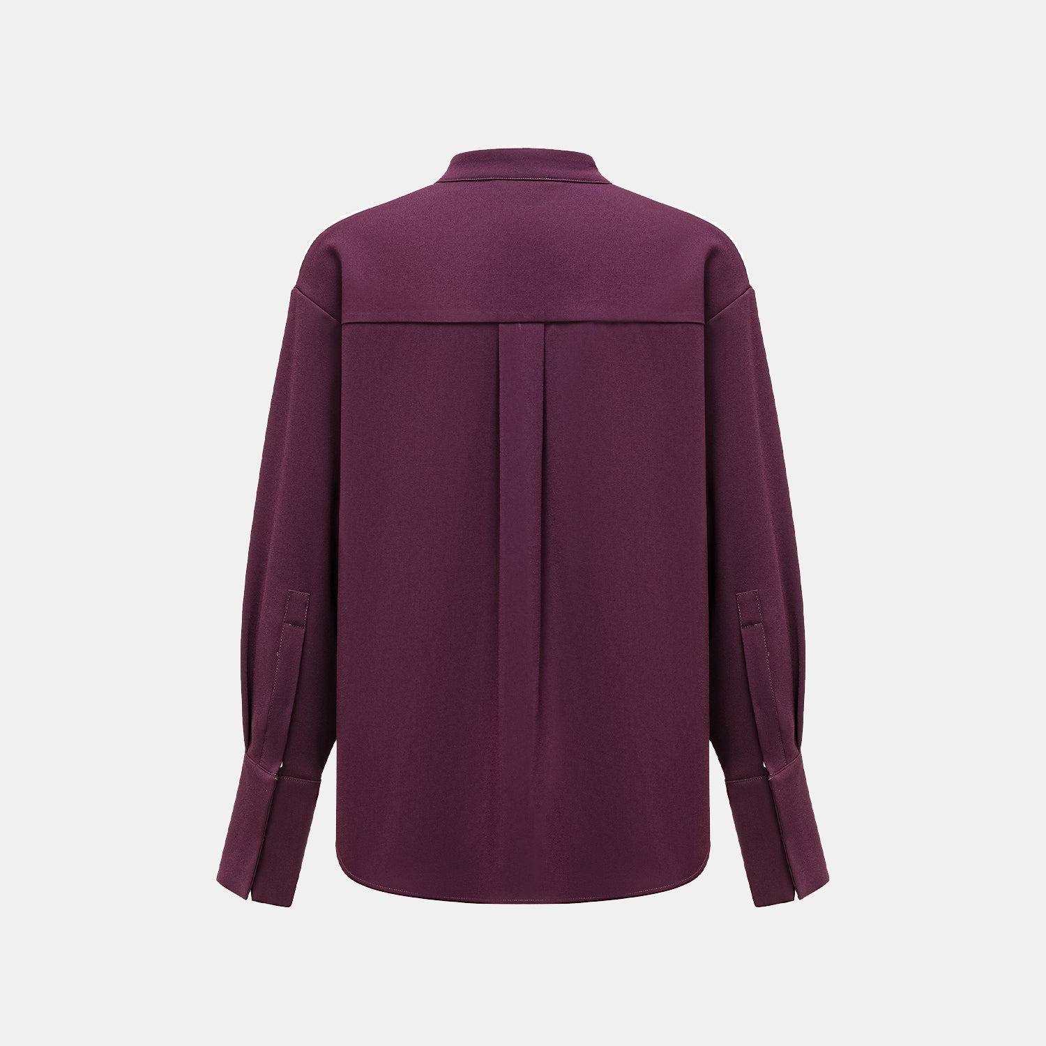 “Daytime Elegance” 肌理醋酸襯衫—葡萄紫