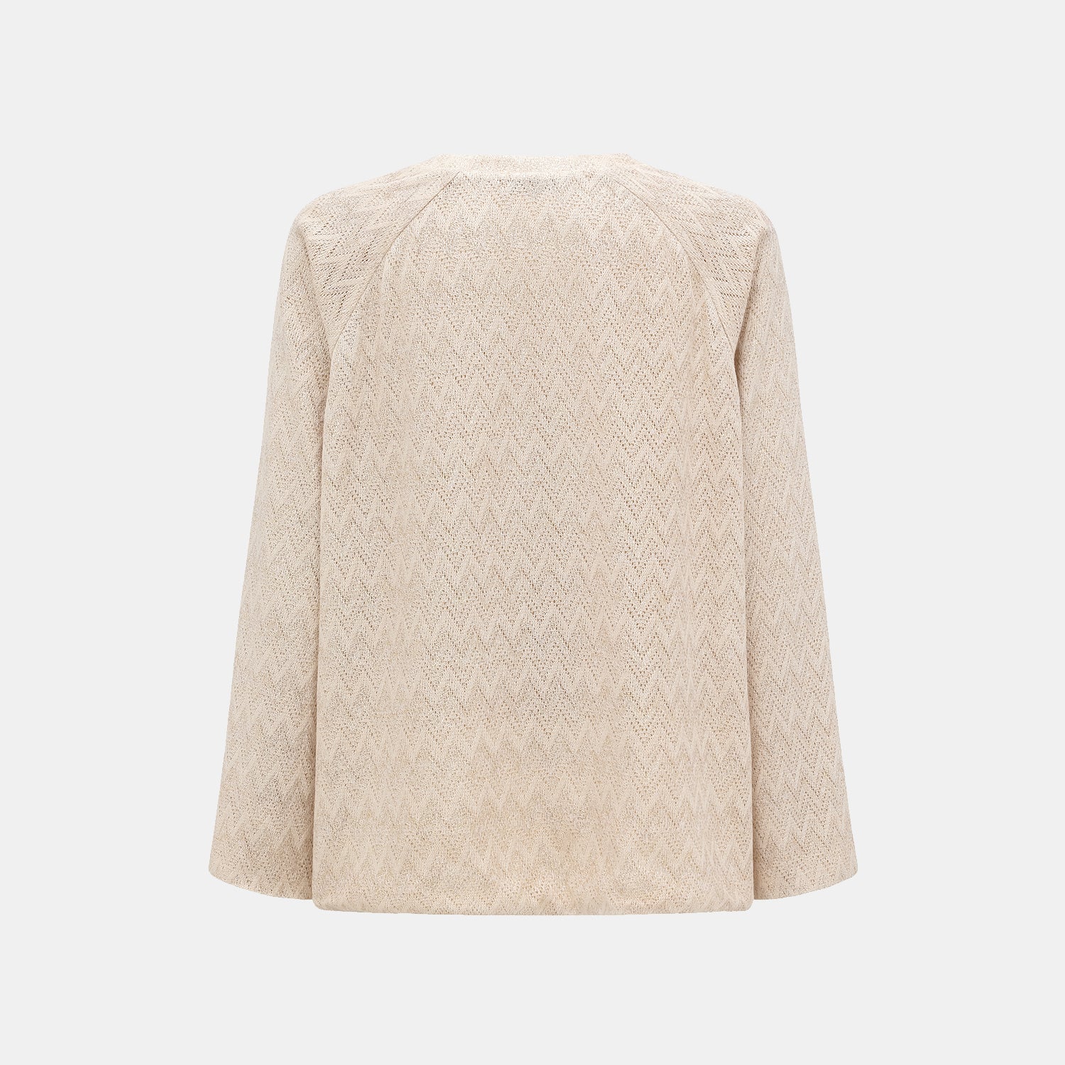 “Summer Diary”義大利Chevron山形金縷織紋Oversized針織上衣—Isle Breeze沙嶼暖風