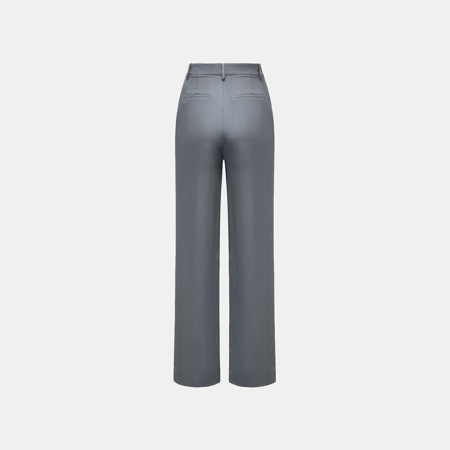 "Speak Sleek" 奢華輕薄麻感肌理醋酸立體剪裁寬褲—Cloud