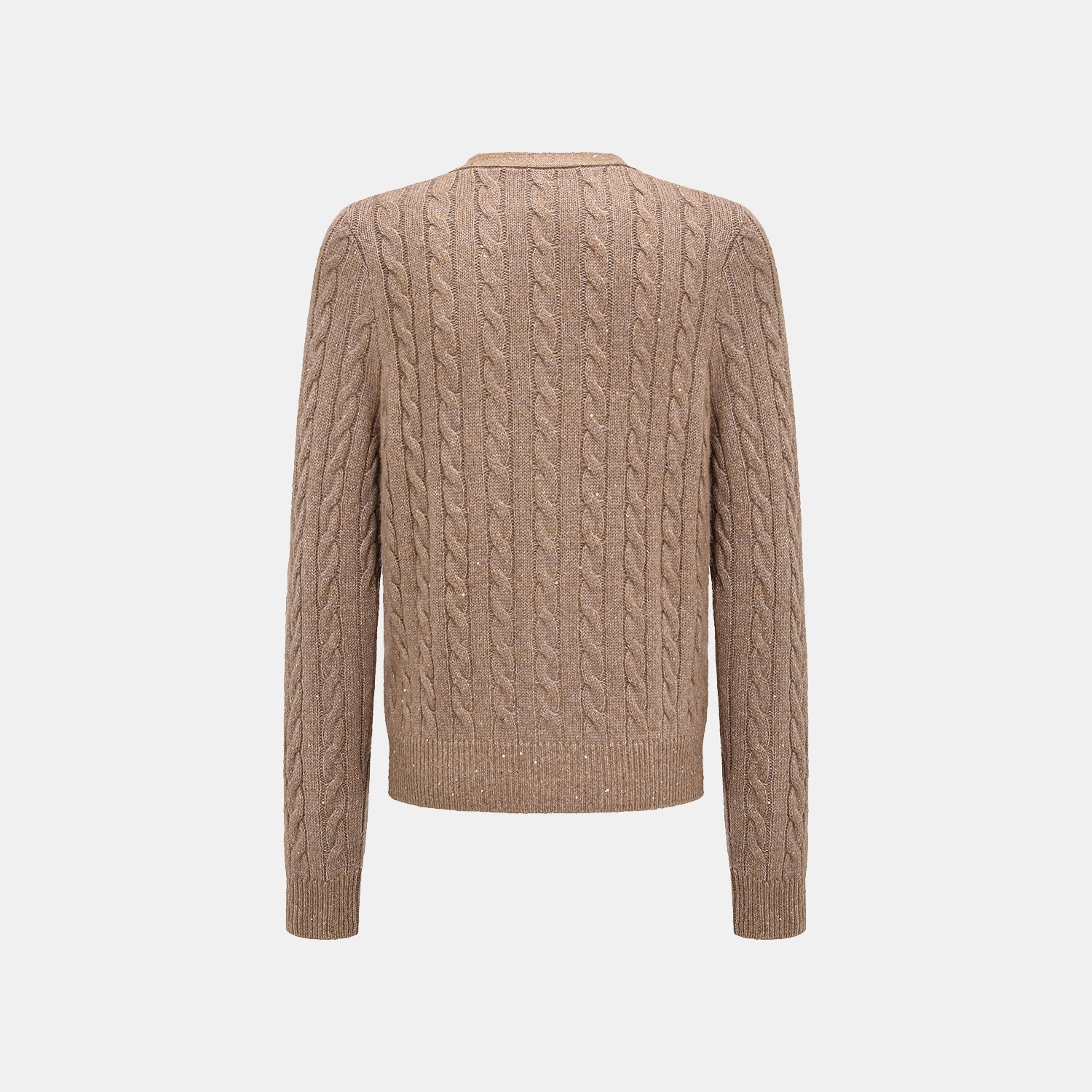 “Winter diary.” 100% Cashmere 亮片麻花編織針織開衫—Harmony