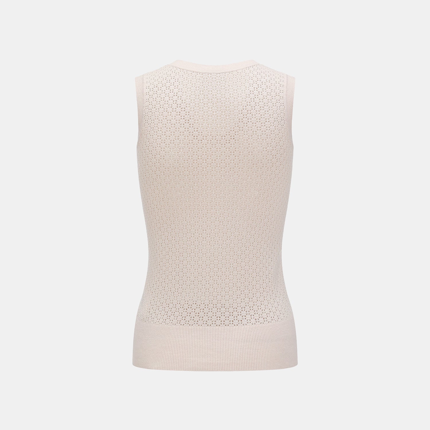 "Summer diary."Cashmere浮燦點織花眼工藝針織背心—Blush of Spring春綻芳菲