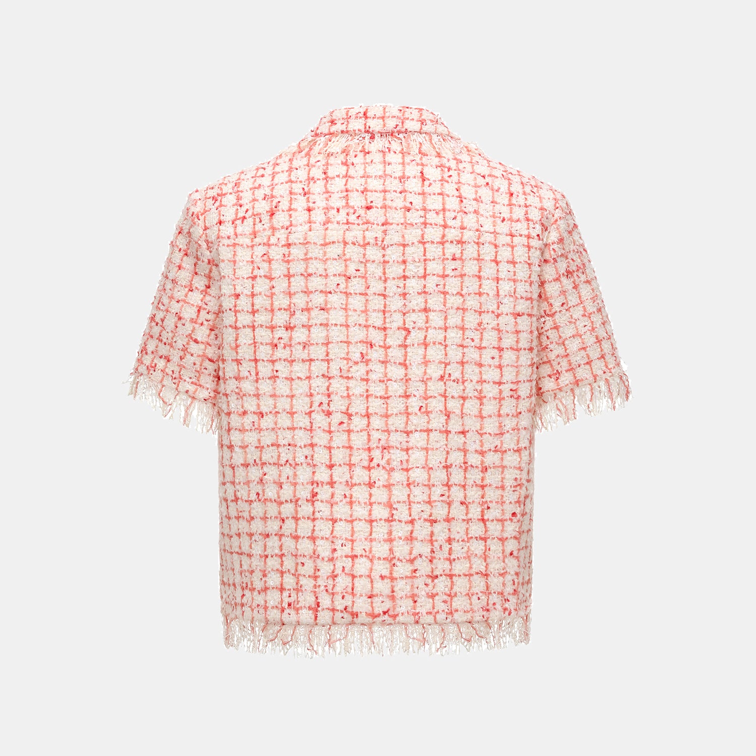 “Chelsea tea time." 花呢短袖外套—Peach Parfait