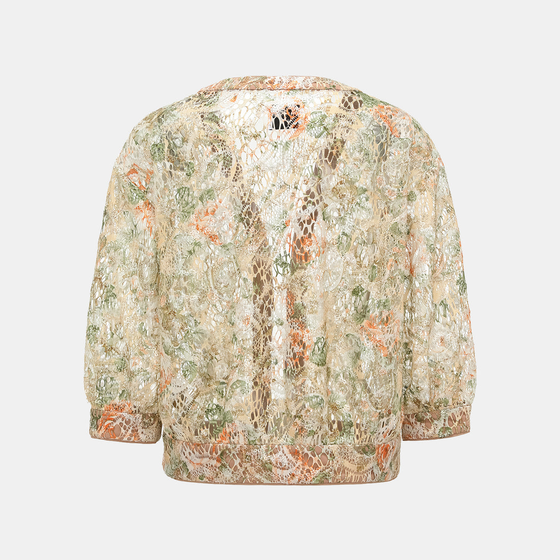 "Imperial Garden Teatime" Italian luxury embroidered lace cardigan - Teatime