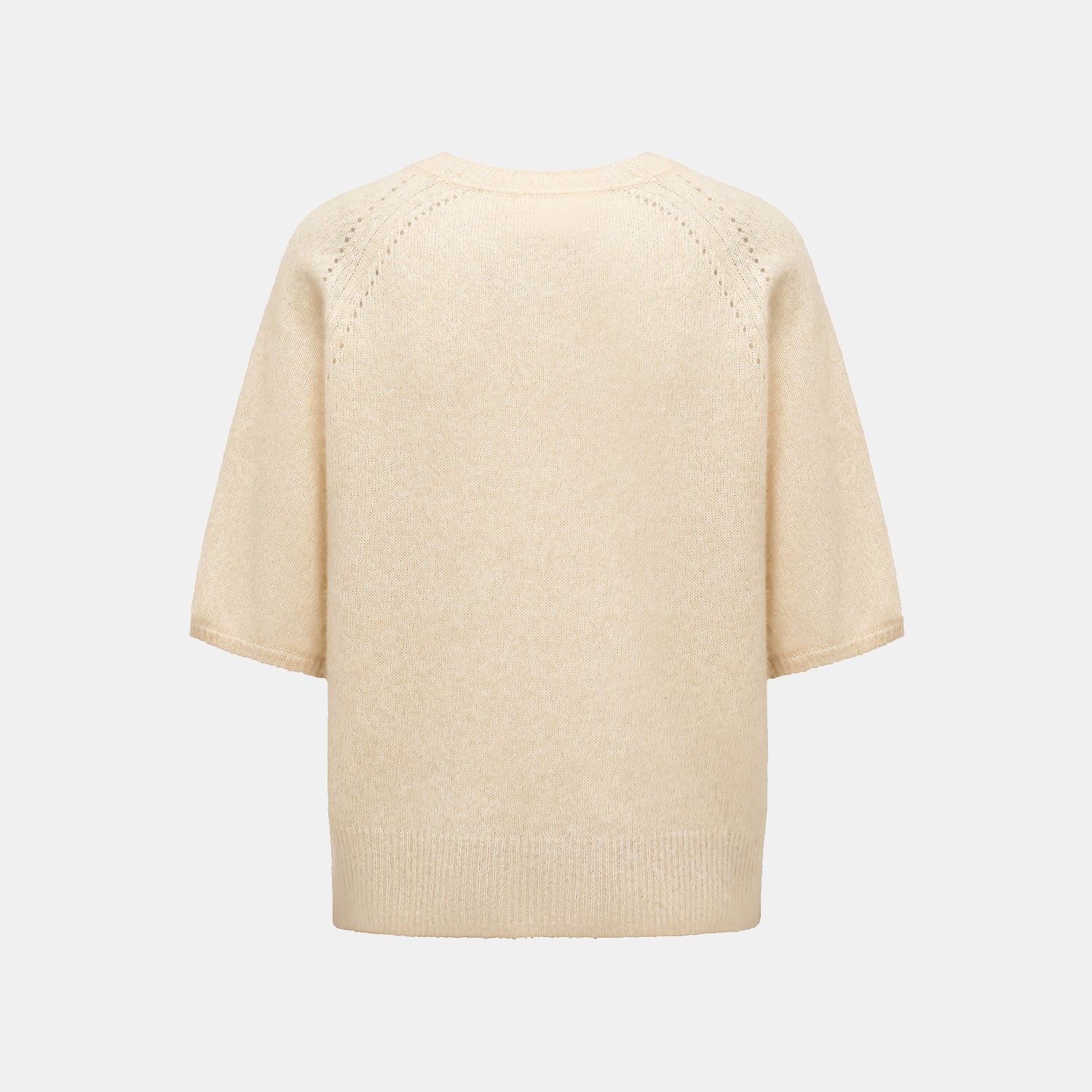 Autumn Diary Silk Cashmere 3/4 Sleeve Top—Vanilla Cake 