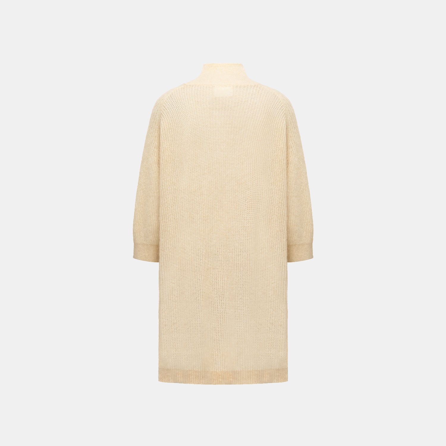 “Autumn Diary”真絲喀什米爾中高領長版上衣—Vanilla Cake