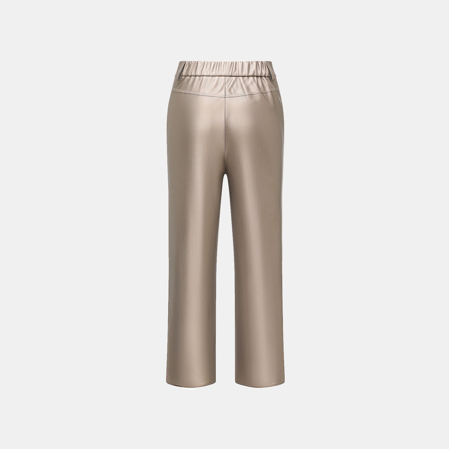 Easy-go Chic” 純素皮切皮工藝九分褲—夜幕金