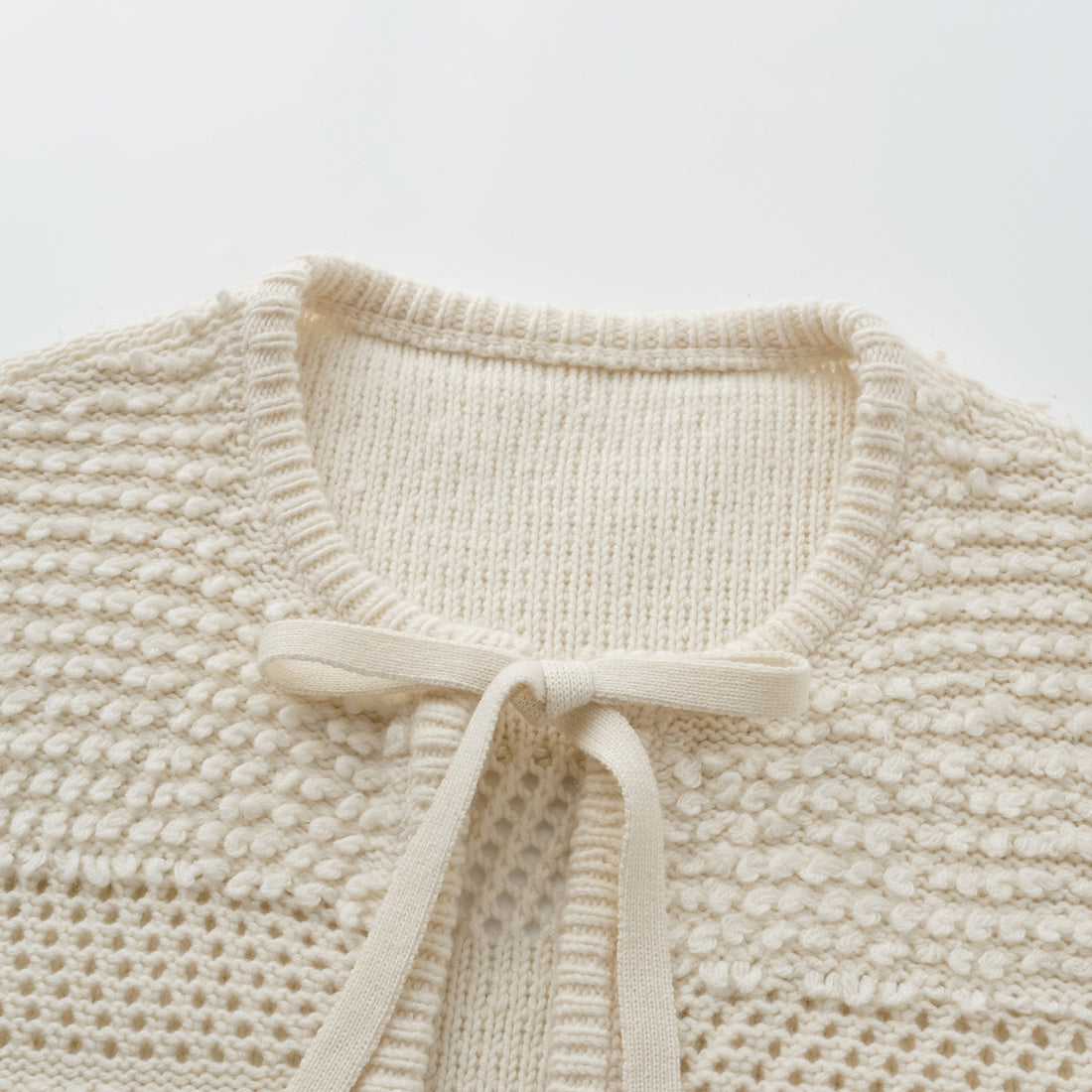 “Winter Diary” 100% Cashmere雲絨立體羽圈針織開衫—Cotton Haze棉野之曦