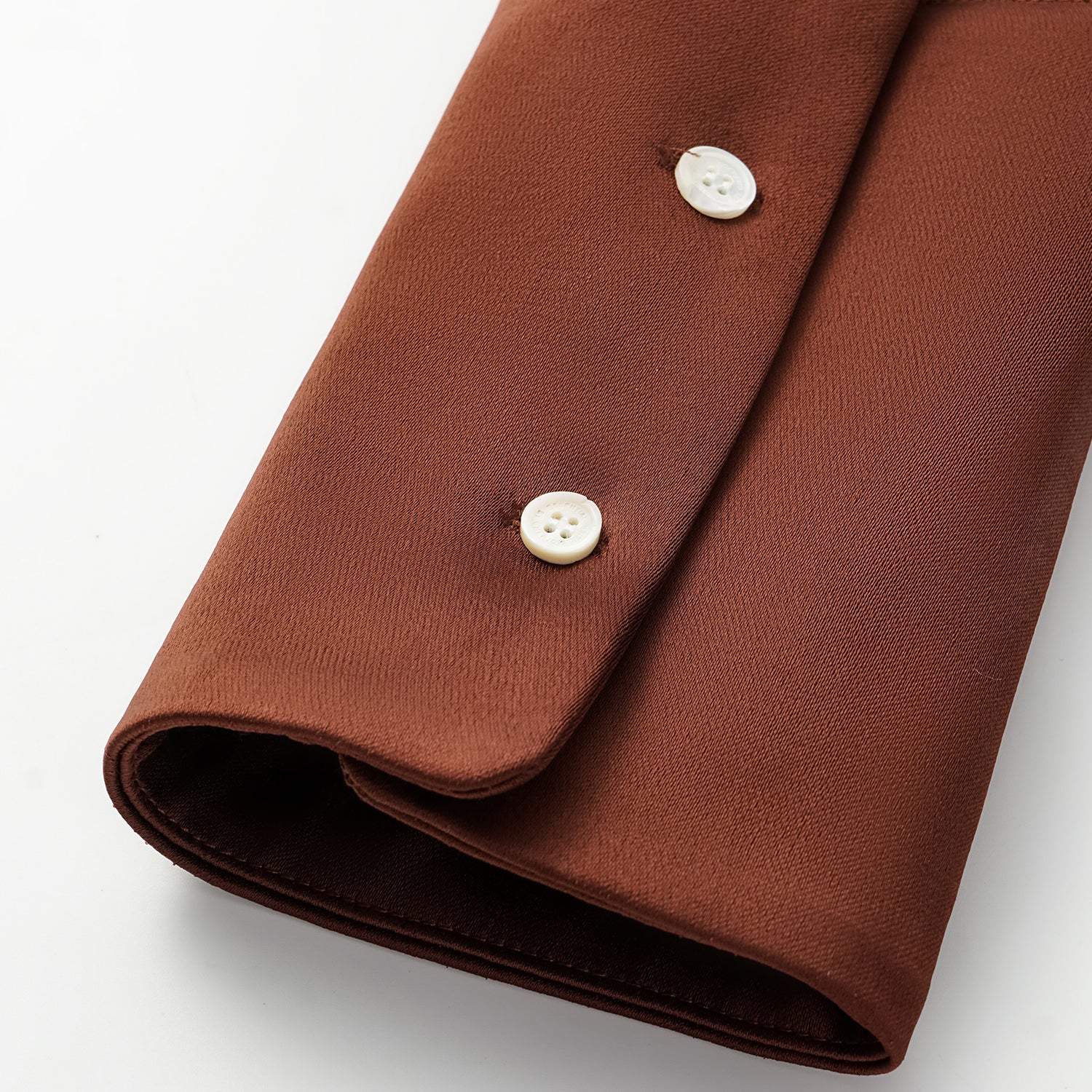 "Easy-go Chic" Heavy Acetate Smock—Honey Brown 