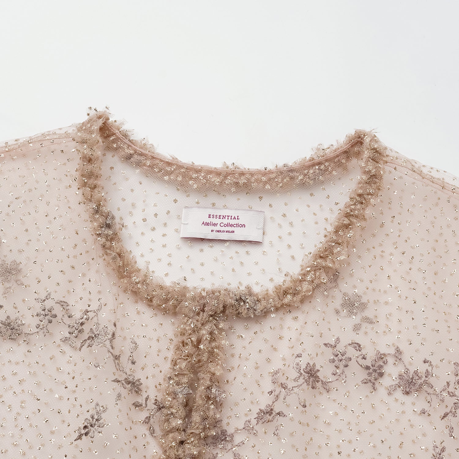 "Quiet Mastery."法國頂級絨繡工藝藏鑽織邊蕾絲開衫—Chanson Brodée香頌緹語