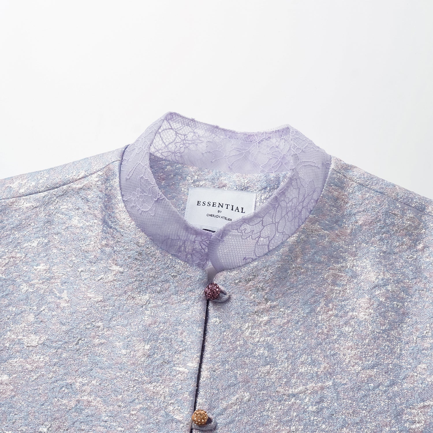 "Imperial Garden Teatime"  義大利立體提花輕國風馬甲背心—荷塘月色