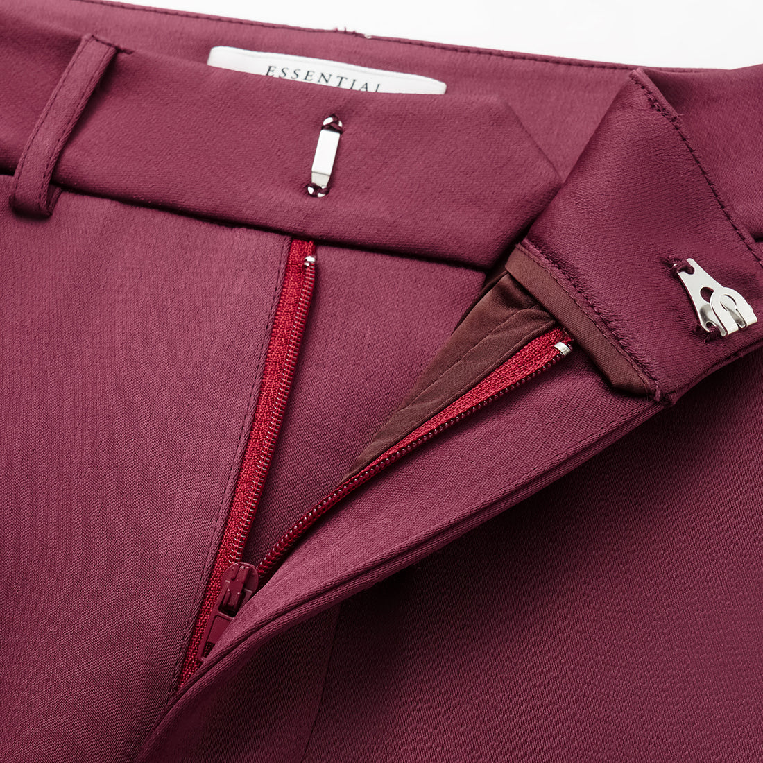 "Easy-go Chic" Heavy Acetate Cropped Pants - Velvet Purple 