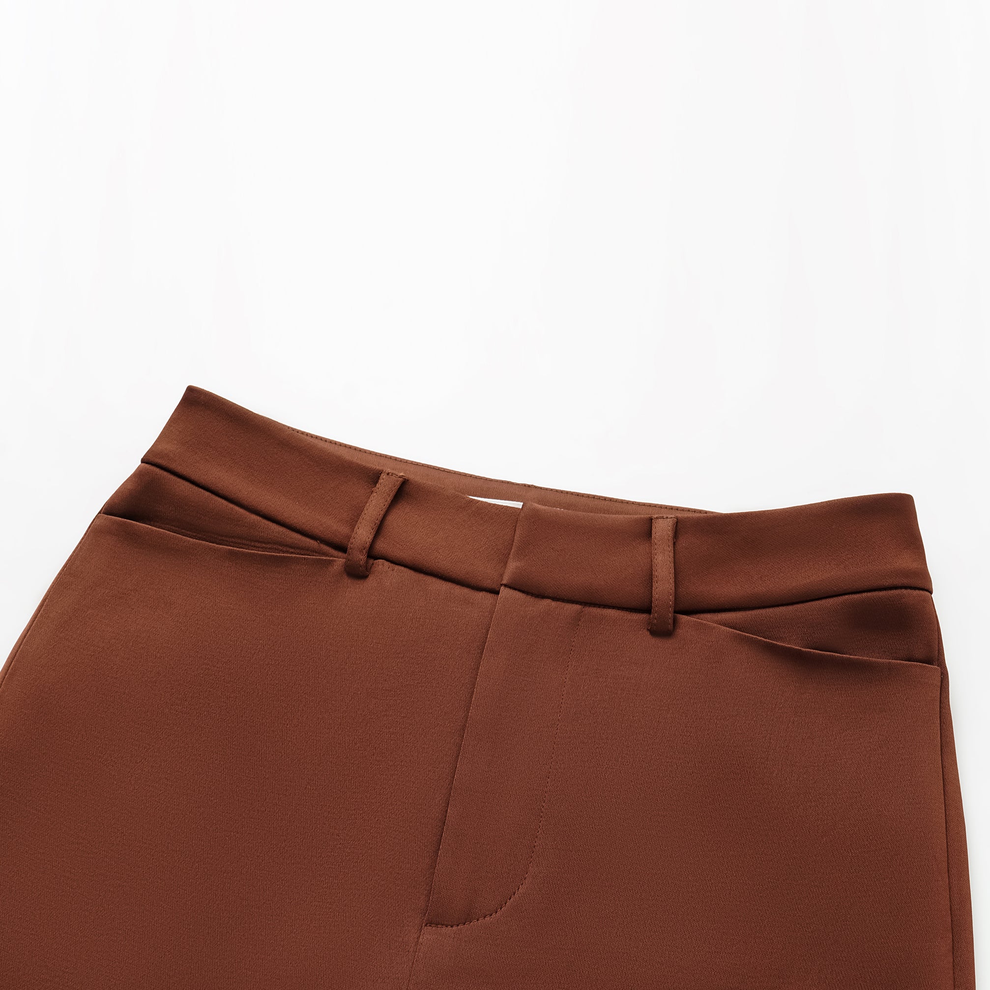 “Easy-go Chic” 重磅醋酸九分褲—蜜糖棕