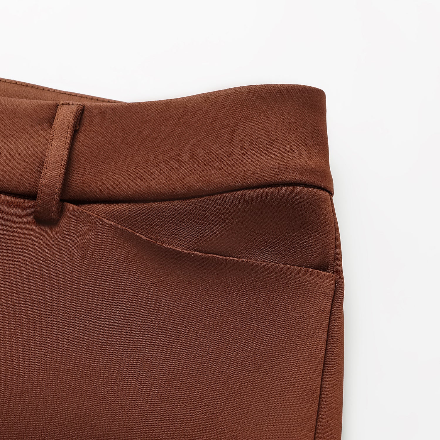 “Easy-go Chic” 重磅醋酸九分褲—蜜糖棕