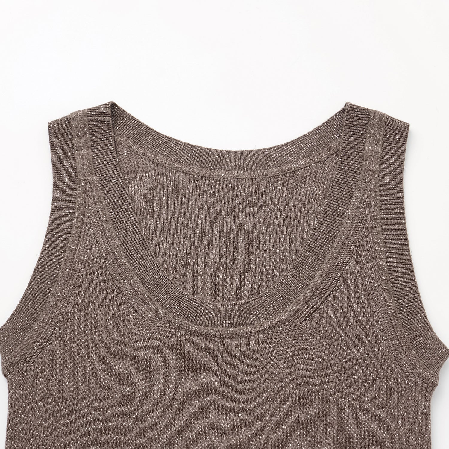 "Summer Diary" 涼感三醋酸喀什米爾針織背心—Mocca