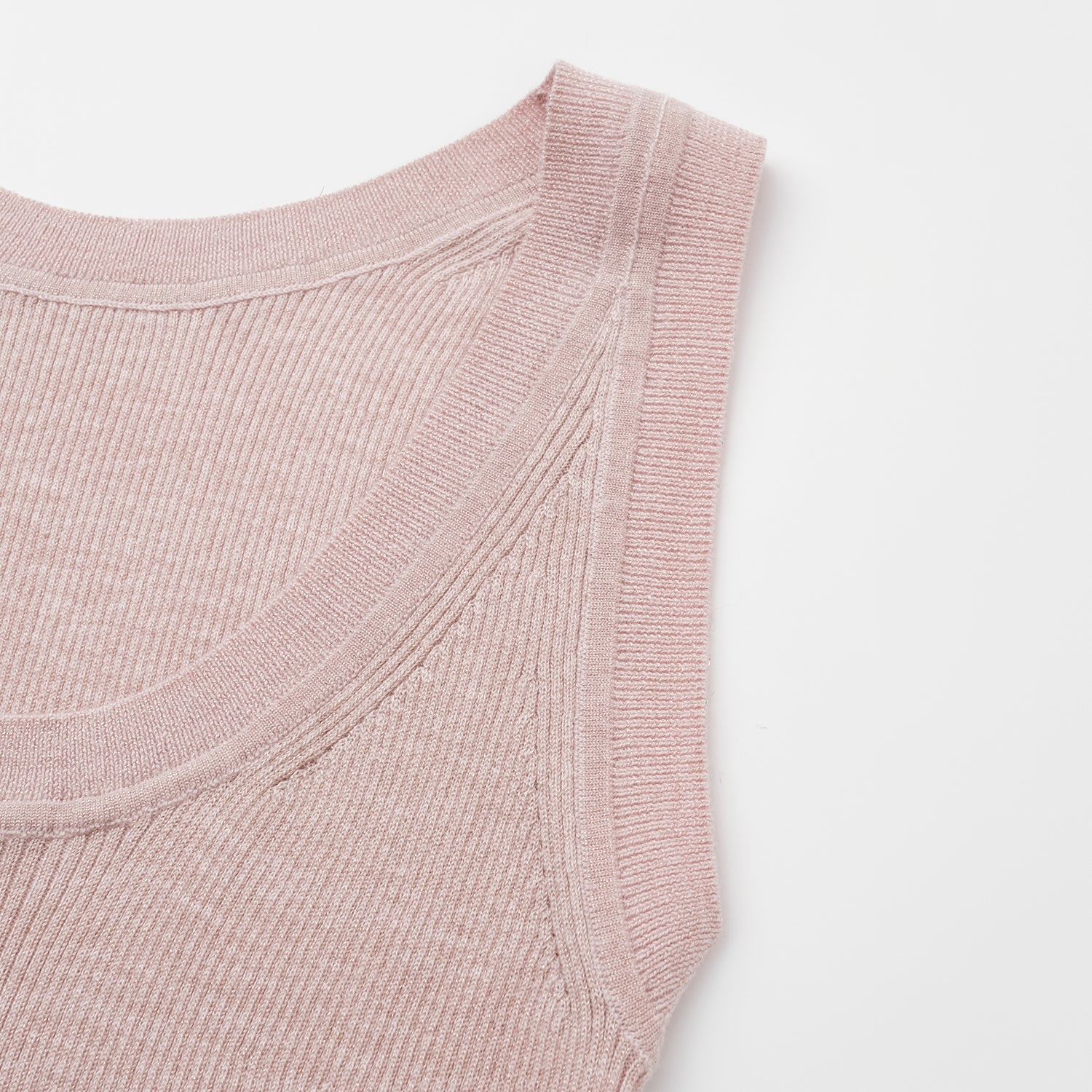 "Summer Diary" 涼感三醋酸喀什米爾針織背心—Blush