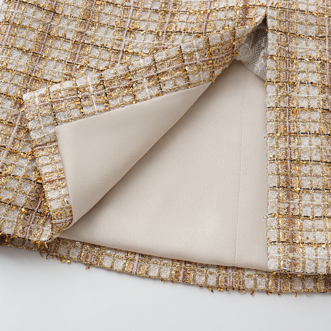 "Sloane Ave." 法國頂級縷金工藝花呢及膝褲裙—Versailles Chanson凡爾賽香頌