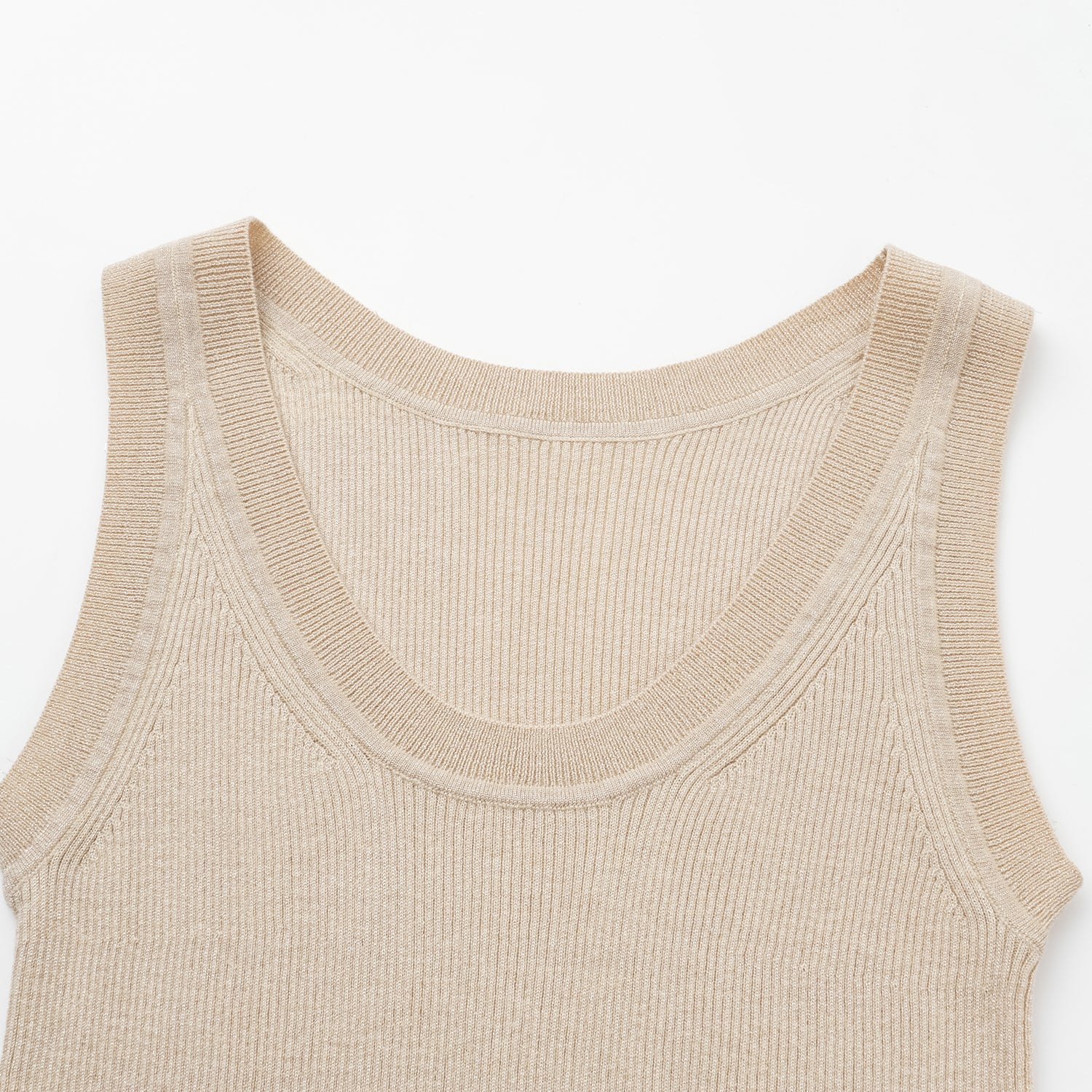 "Summer Diary" 涼感三醋酸喀什米爾針織背心—Beige