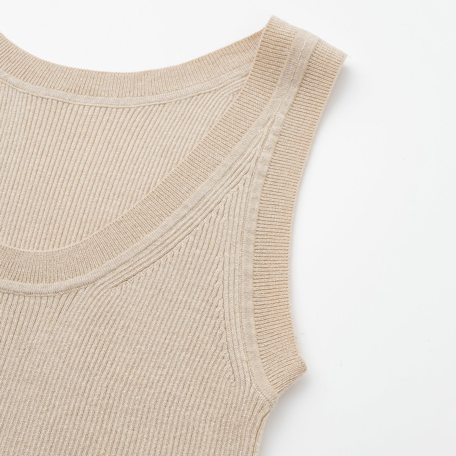 "Summer Diary" 涼感三醋酸喀什米爾針織背心—Beige