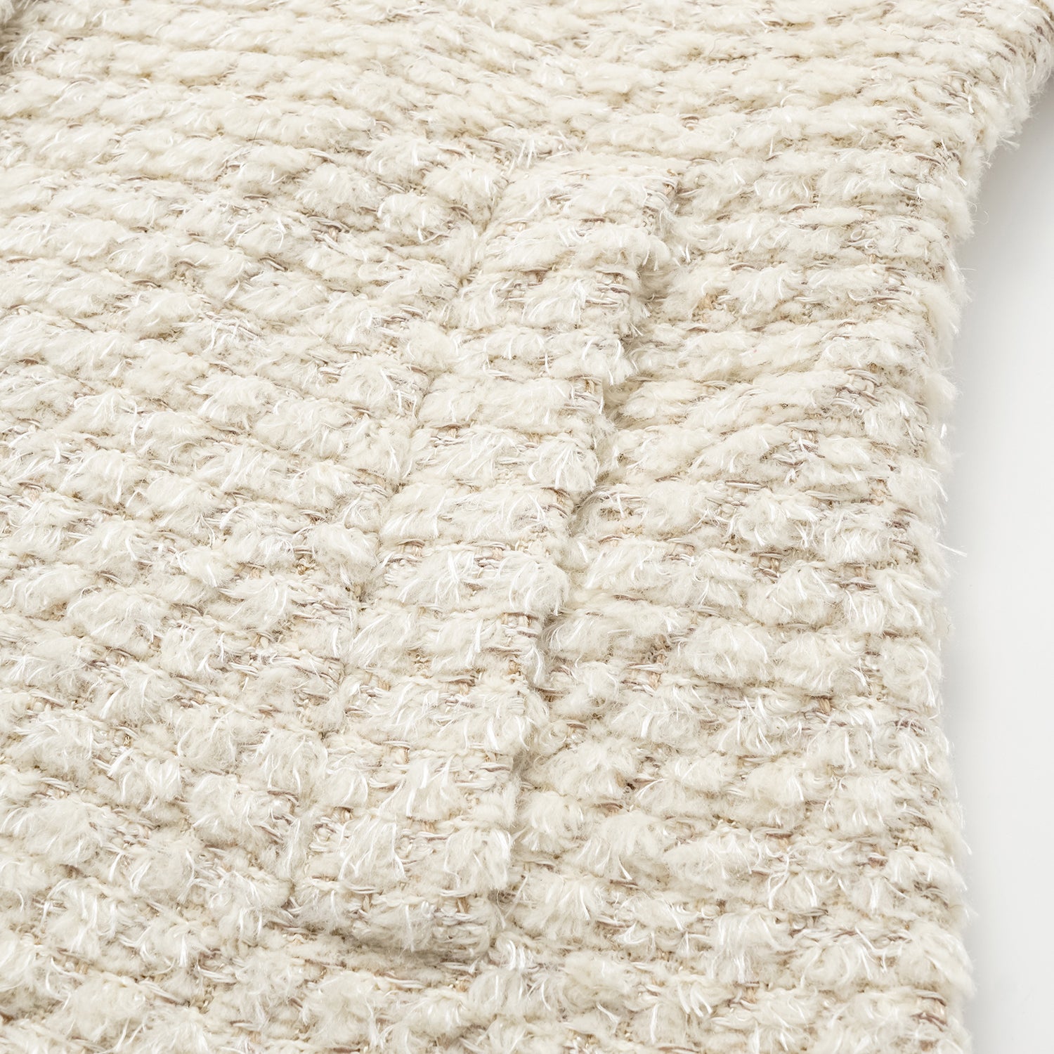 "Tokyo Hours" Tweed Cape Coat with Large Lapel - Cloud White 