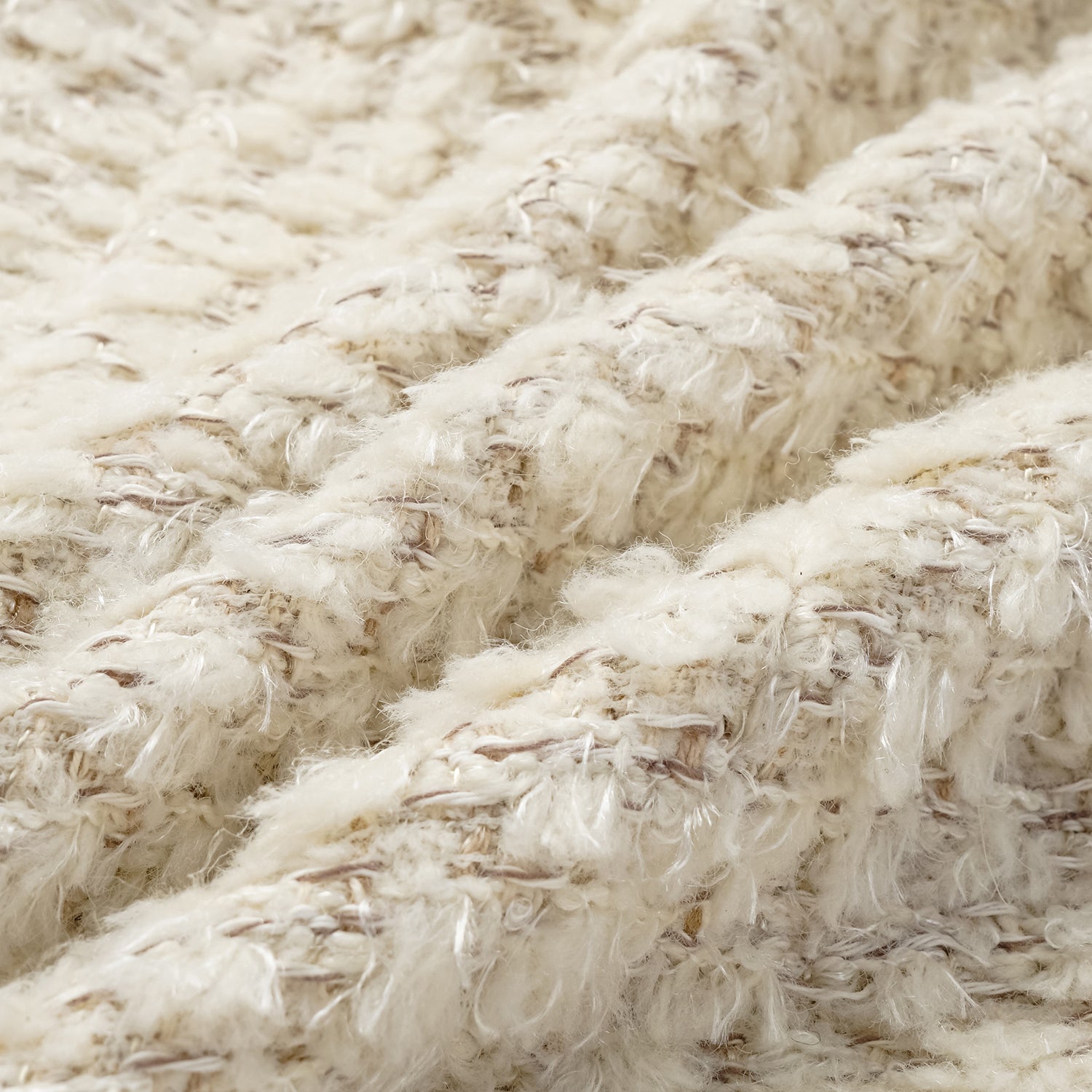 "Tokyo Hours" Tweed Cape Coat with Large Lapel - Cloud White 