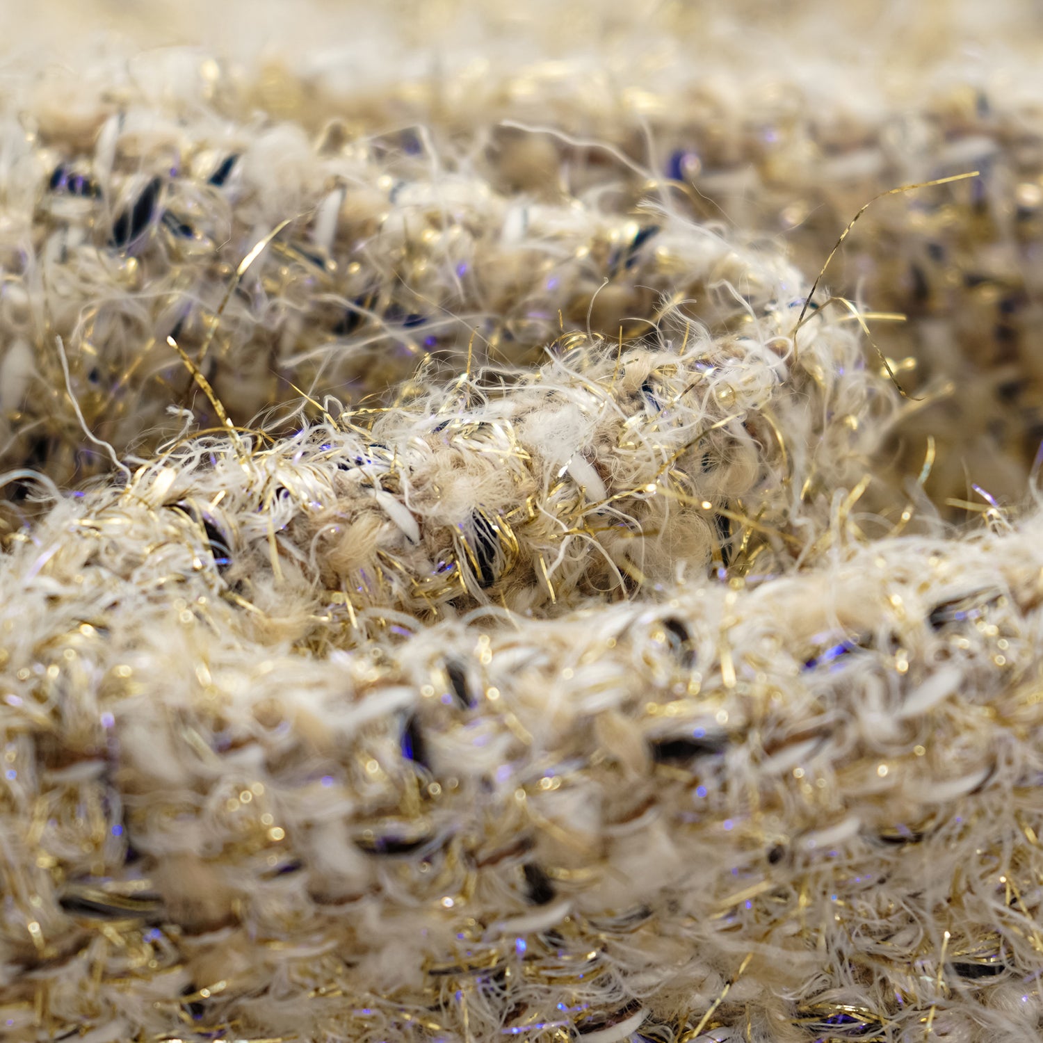 "Winter Versailles" Tweed Skirt - Purple/Gold 