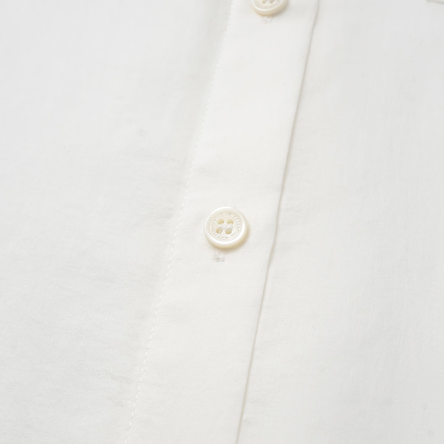 “知性時刻” 天絲緞面雪紡Oversized襯衫—簡白