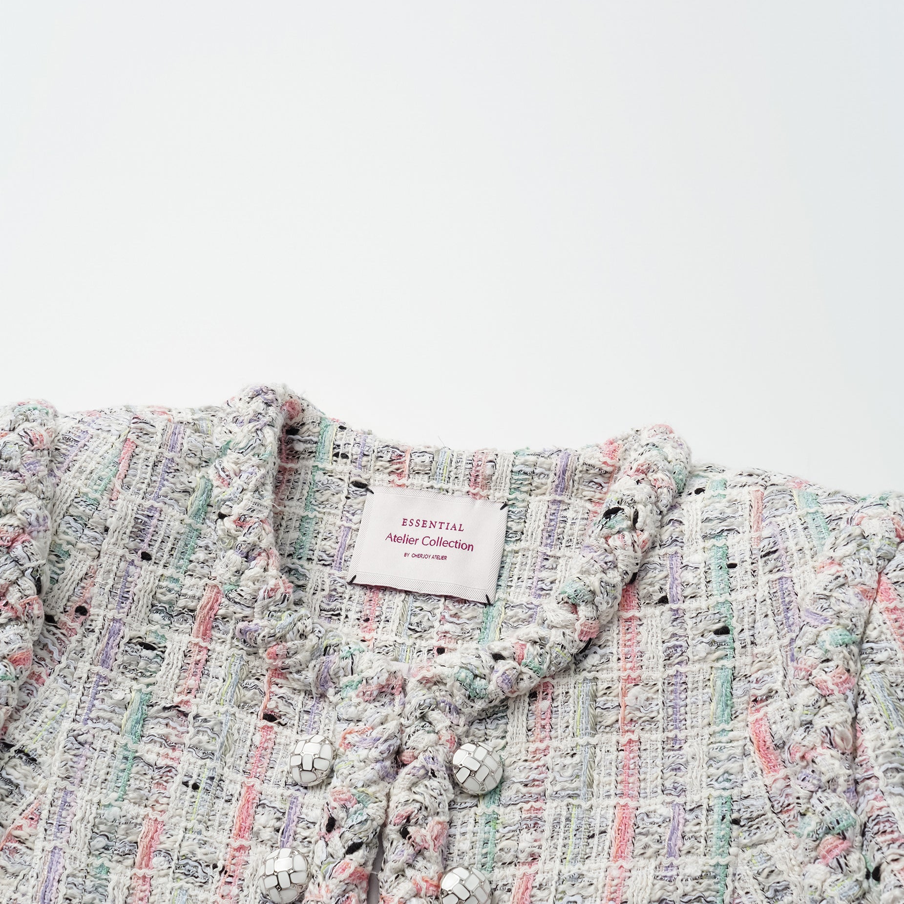 "Arcade of CherJoy Atelier." 法國夏日輕薄花呢高級訂製立體剪裁外套