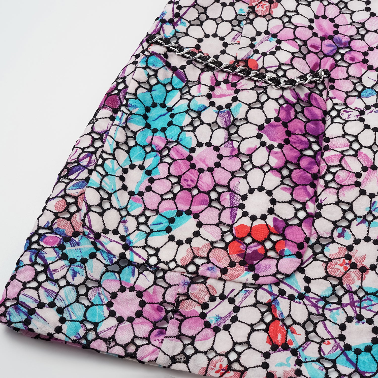 “Brunch in Provence” 義大利彩墨純棉蕾絲綁帶馬甲背心— 綺紫夢春 Lavender Reverie