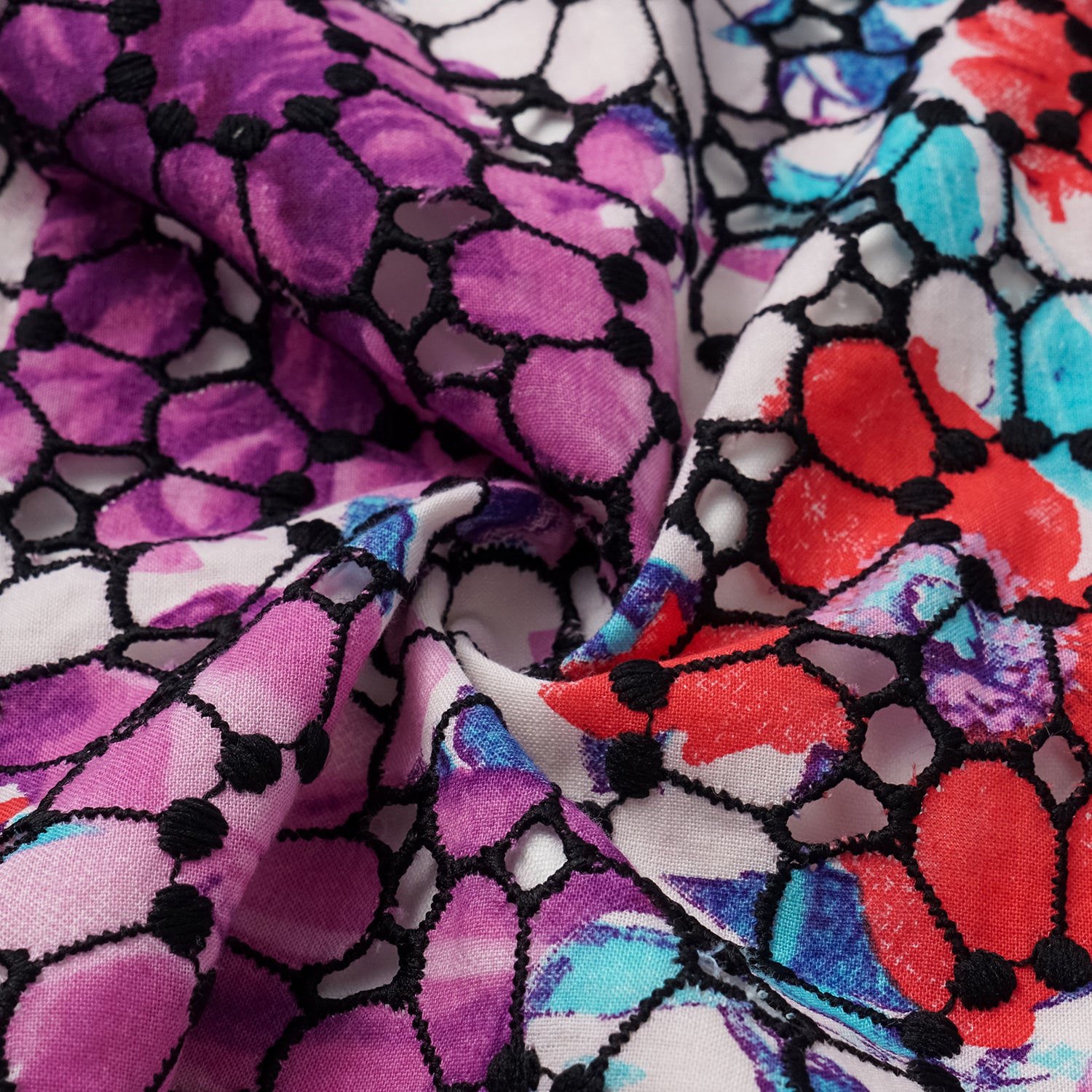 “Brunch in Provence” 義大利彩墨純棉蕾絲綁帶馬甲背心— 綺紫夢春 Lavender Reverie