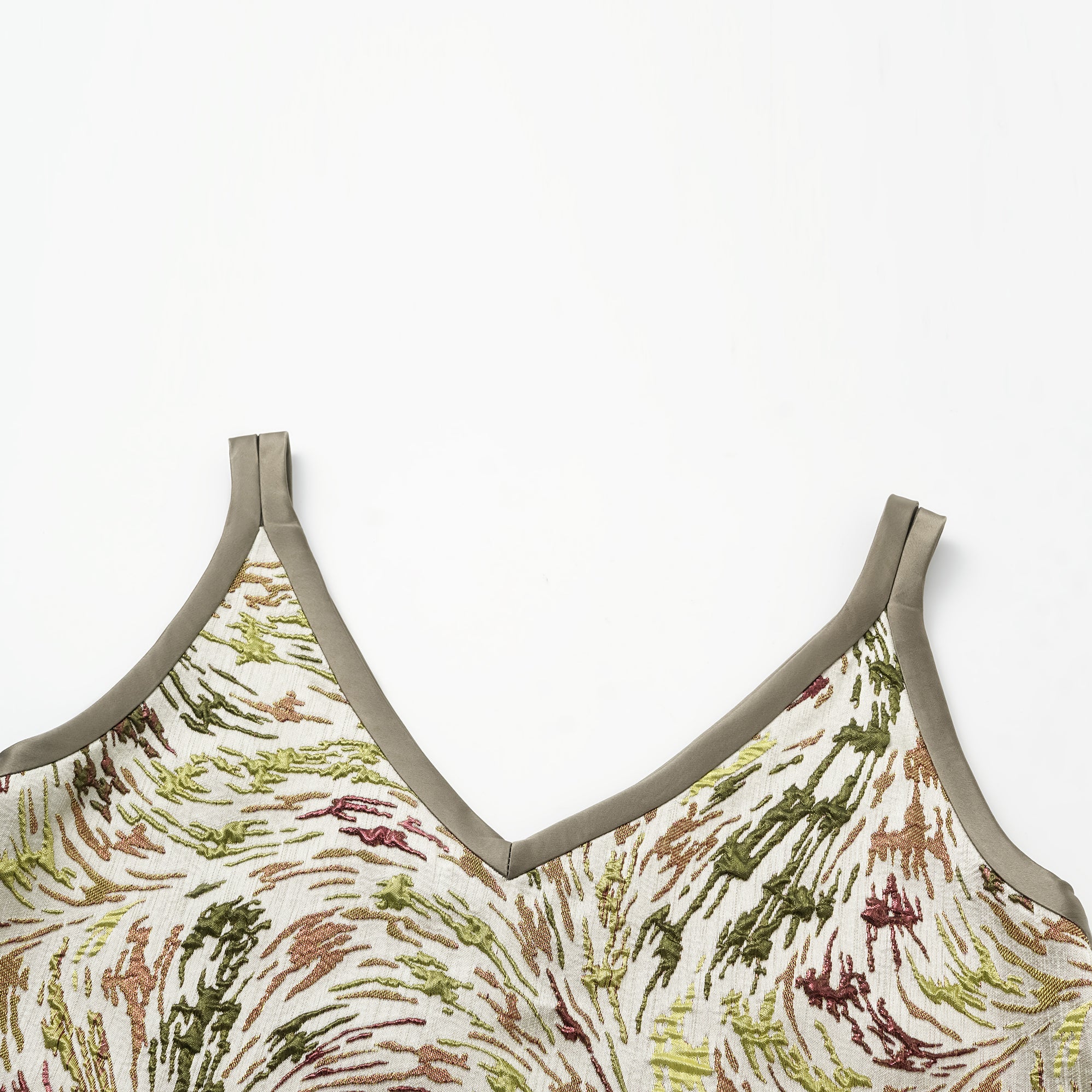 "Imperial Garden Teatime" 義大利提花輕國風拼接背心—春風綠旅