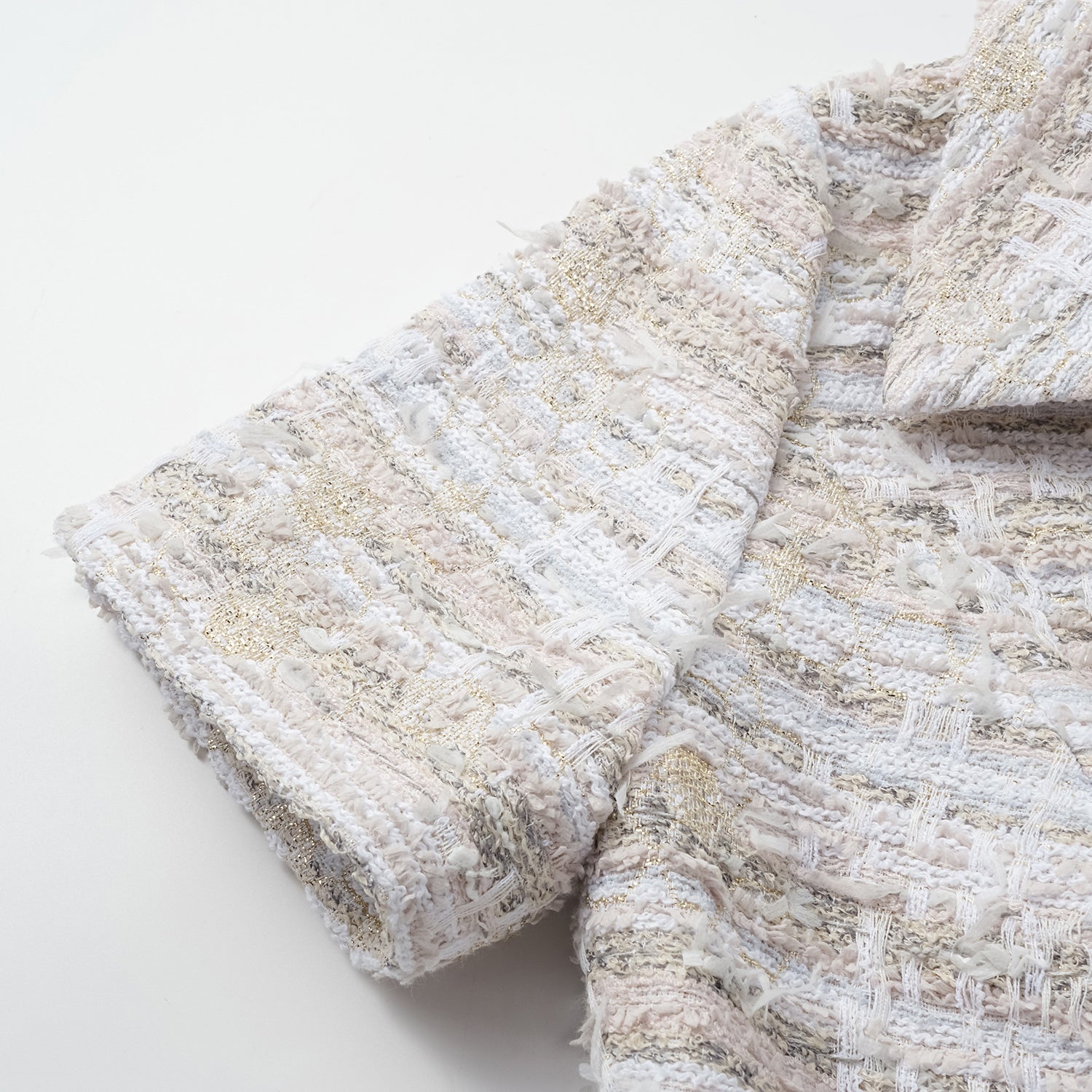 "Arcade of CherJoy Atelier." 法國夏日輕薄花呢高級訂製立體剪裁拼接修身洋裝